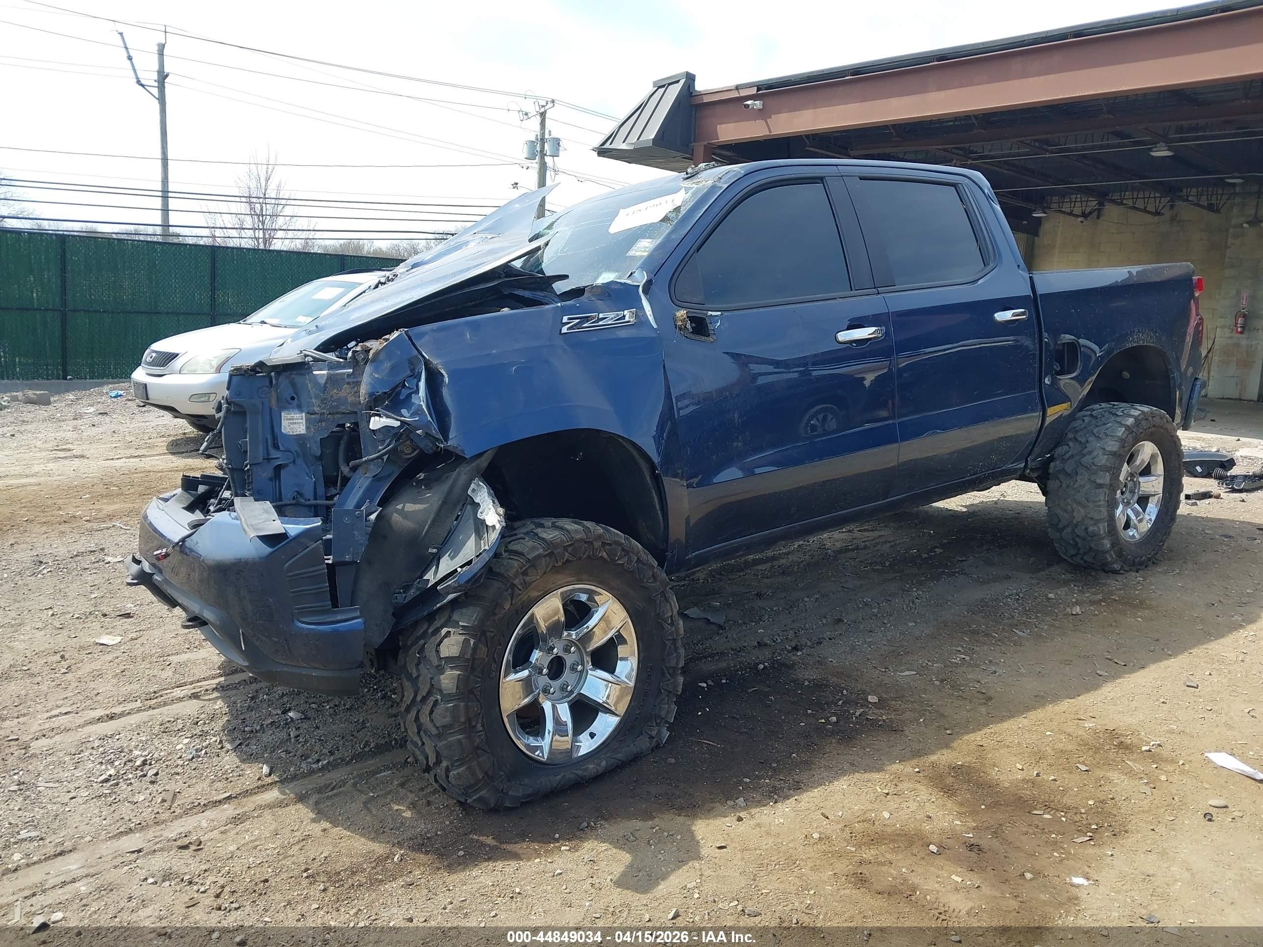2022 Chevrolet Silverado 1500 Ltd 4wd  Short Bed Rst Синий vin: 1GCUYEED5NZ228176