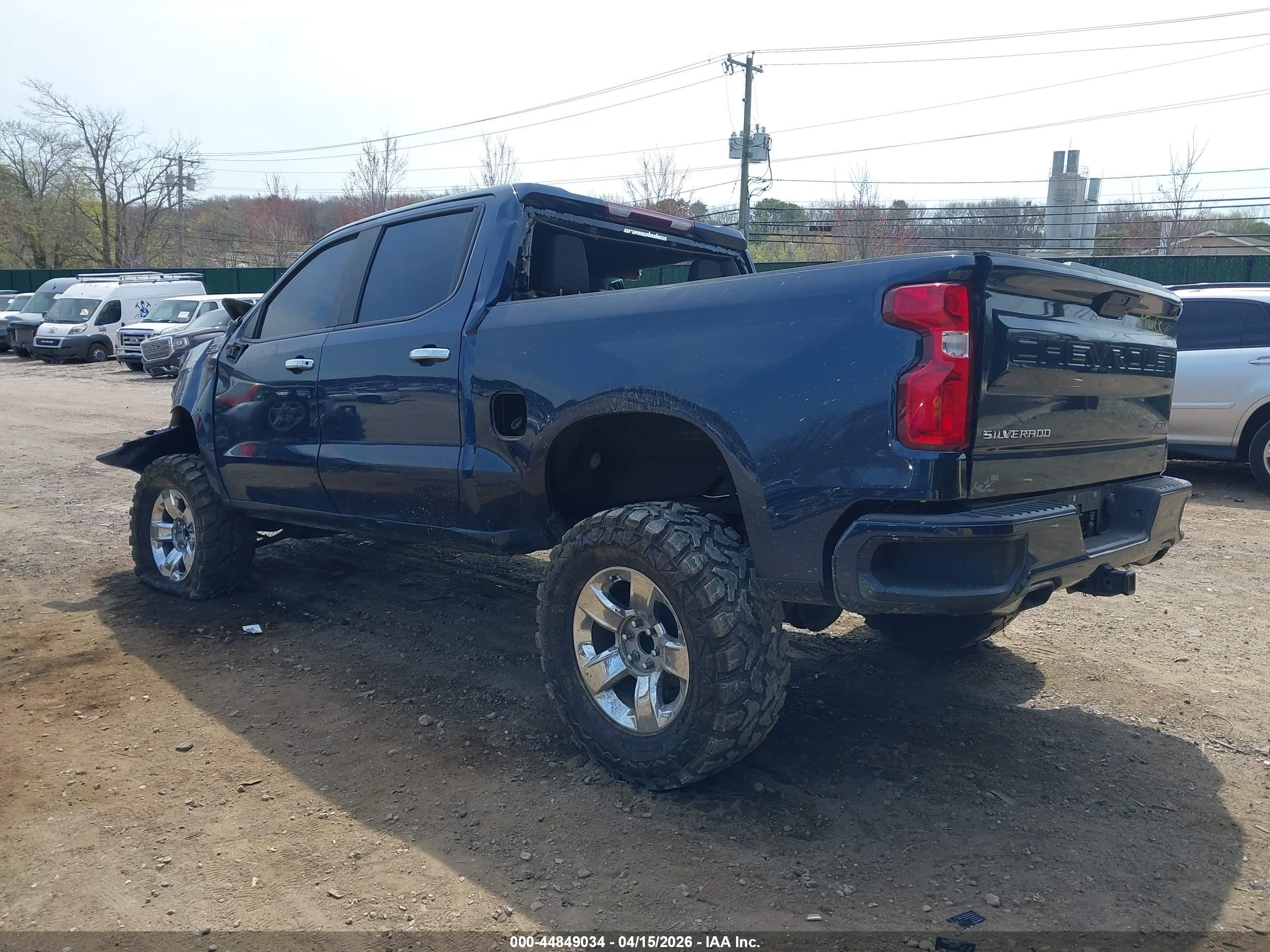 2022 Chevrolet Silverado 1500 Ltd 4wd  Short Bed Rst Синий vin: 1GCUYEED5NZ228176