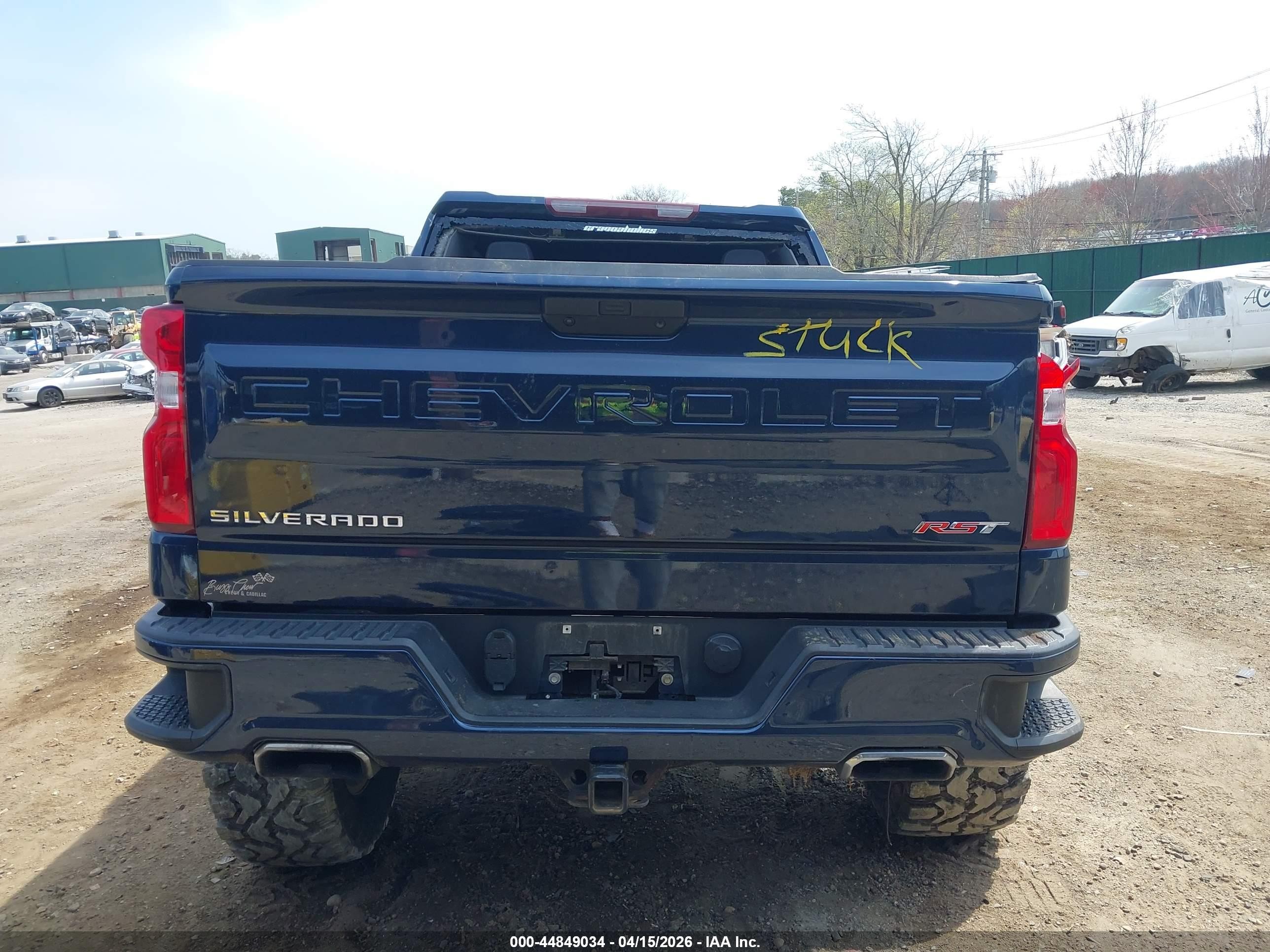 2022 Chevrolet Silverado 1500 Ltd 4wd  Short Bed Rst Синий vin: 1GCUYEED5NZ228176