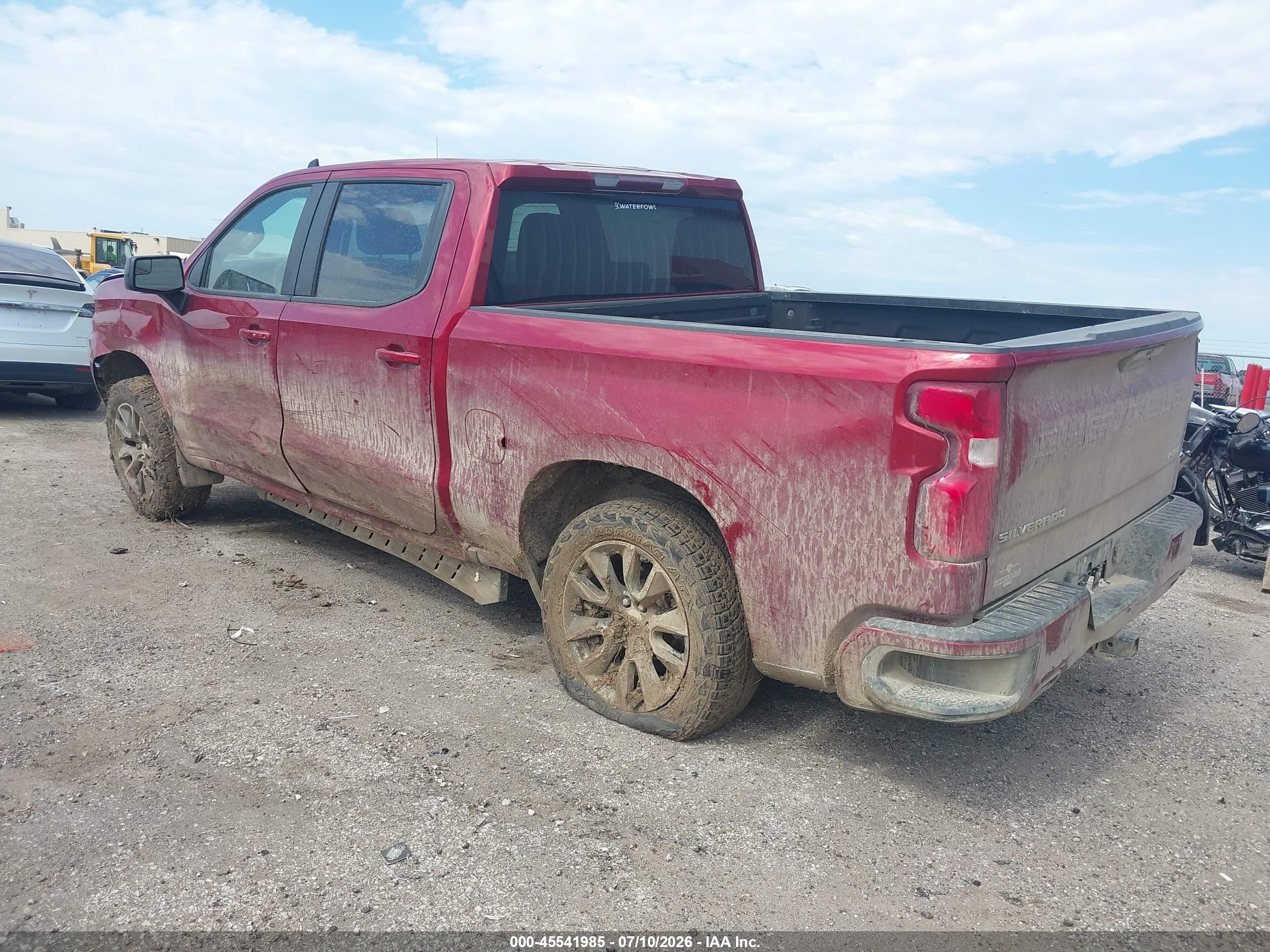 2021 Chevrolet Silverado 1500 4wd  Short Bed Rst Red vin: 1GCUYEED7MZ180064