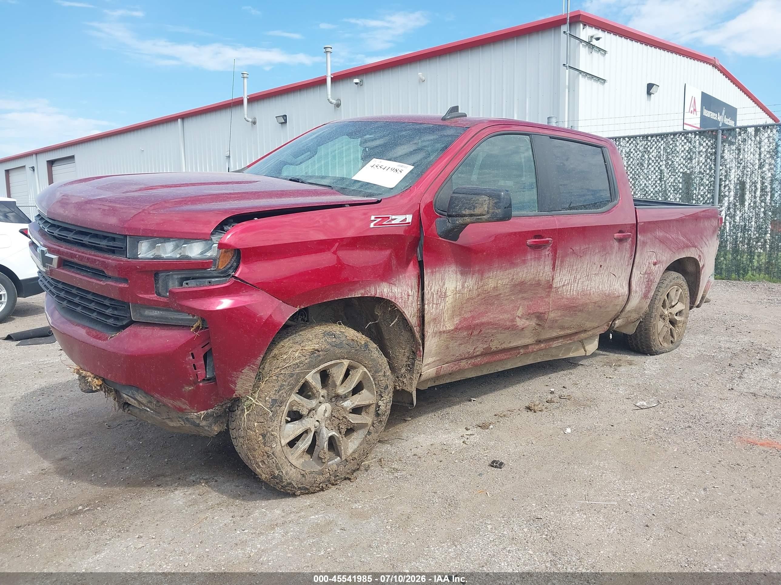 2021 Chevrolet Silverado 1500 4wd  Short Bed Rst Red vin: 1GCUYEED7MZ180064