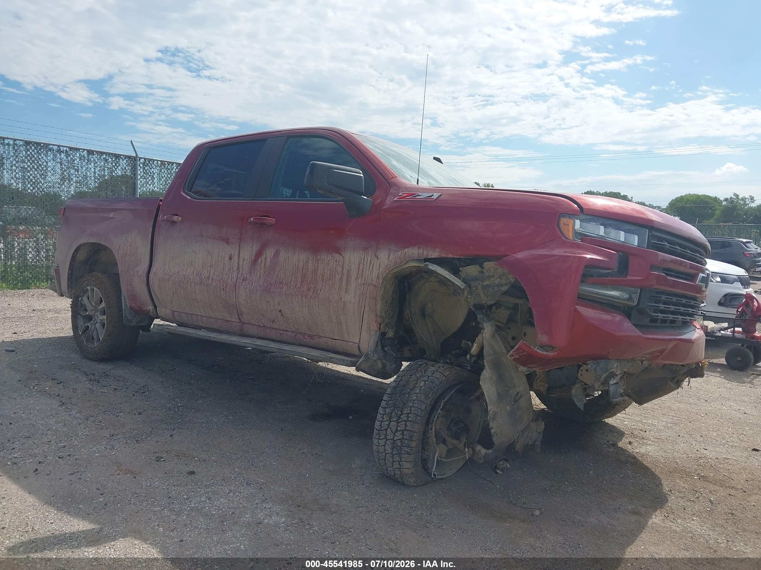 2021 Chevrolet Silverado 1500 4wd  Short Bed Rst Red vin: 1GCUYEED7MZ180064