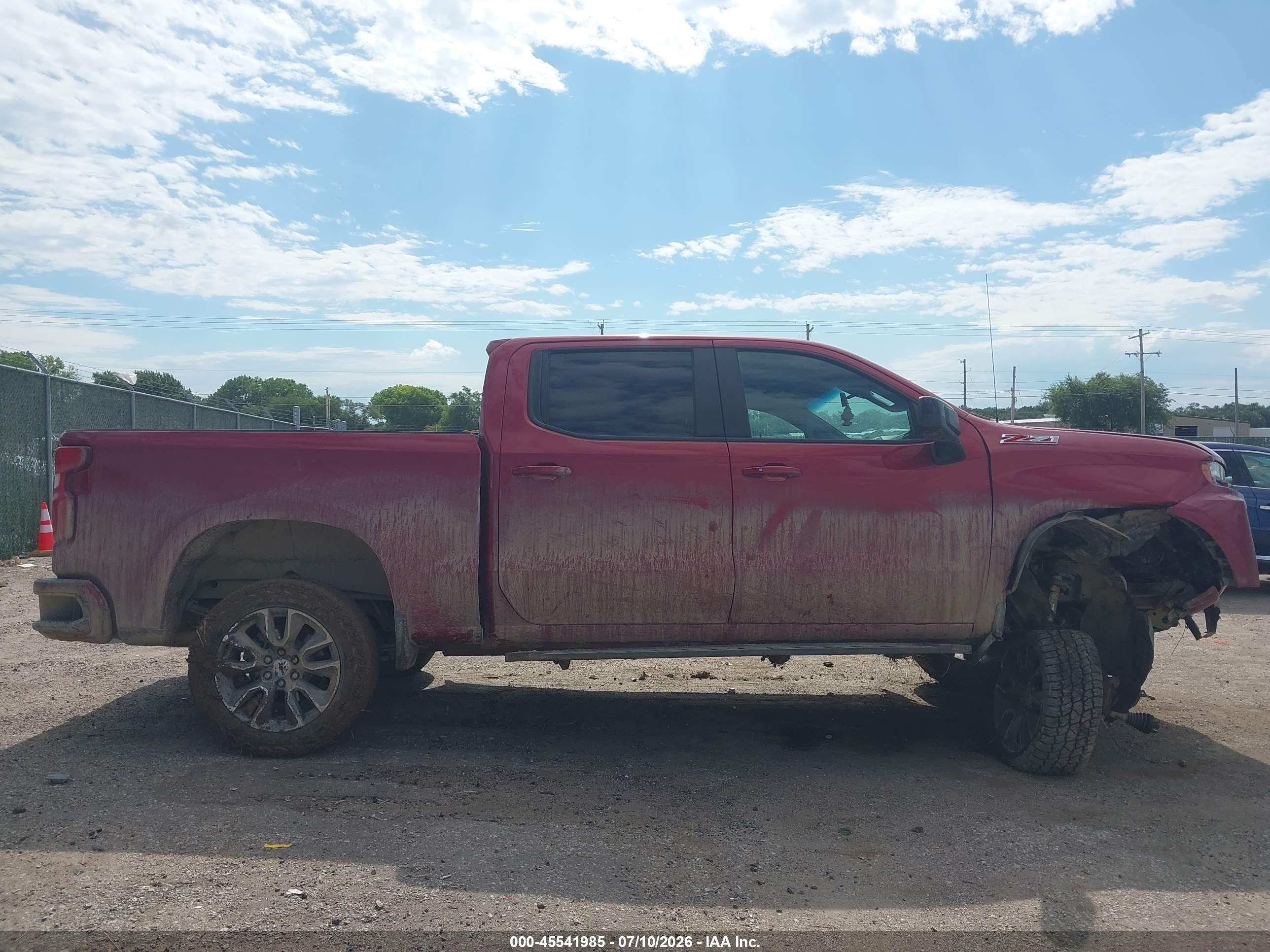 2021 Chevrolet Silverado 1500 4wd  Short Bed Rst Red vin: 1GCUYEED7MZ180064