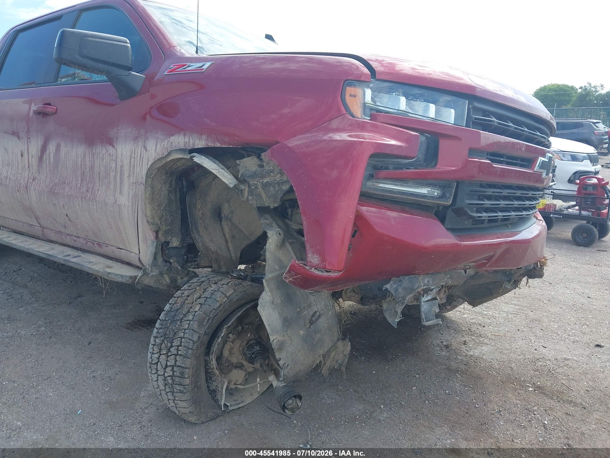 2021 Chevrolet Silverado 1500 4wd  Short Bed Rst Red vin: 1GCUYEED7MZ180064