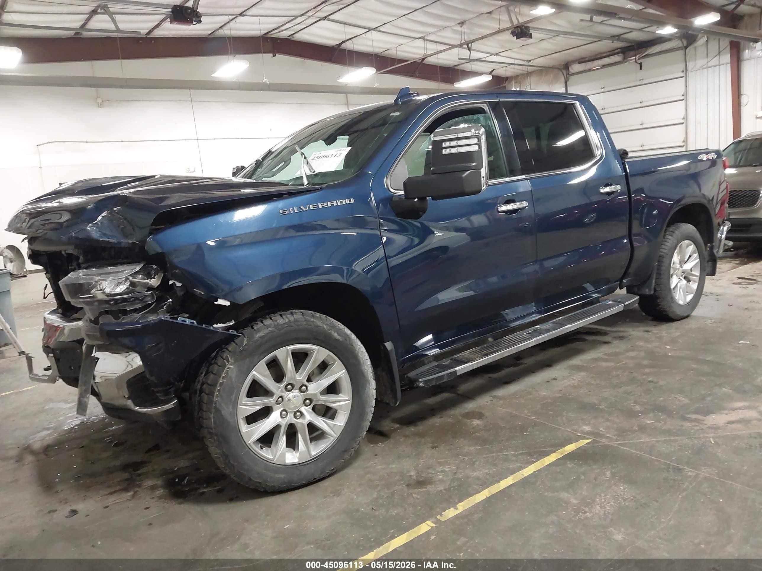 2021 Chevrolet Silverado 1500 4wd  Short Bed Ltz Blue vin: 1GCUYGED0MZ264142