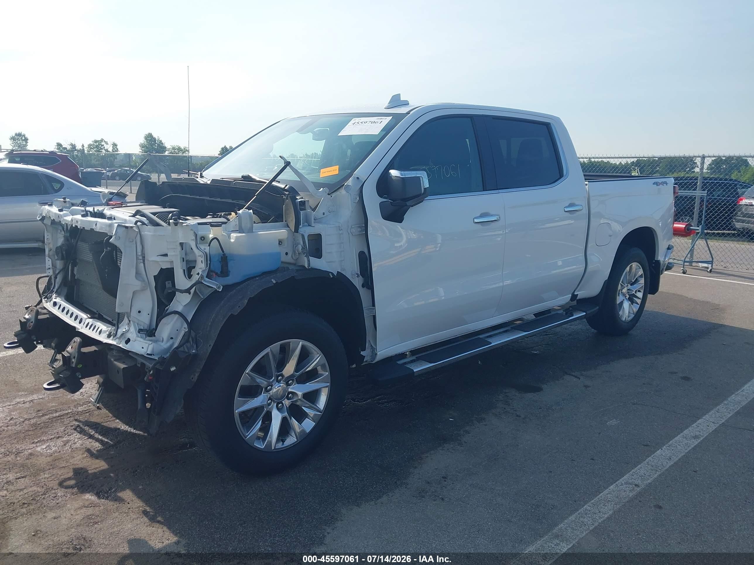 2021 Chevrolet Silverado 1500 4wd  Short Bed Ltz White vin: 1GCUYGED2MZ183580