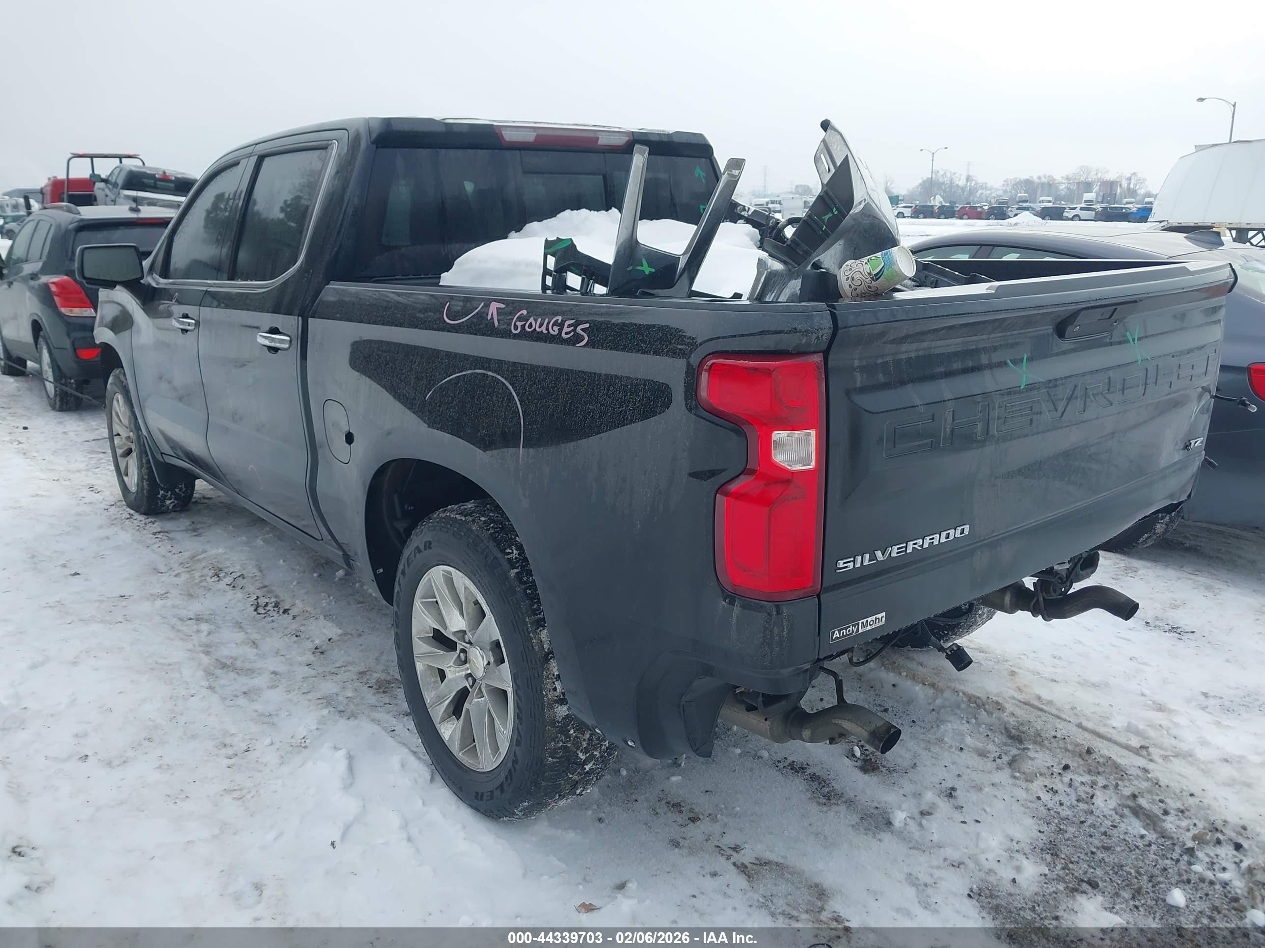2019 Chevrolet Silverado 1500 Ltz Black vin: 1GCUYGEL5KZ168172