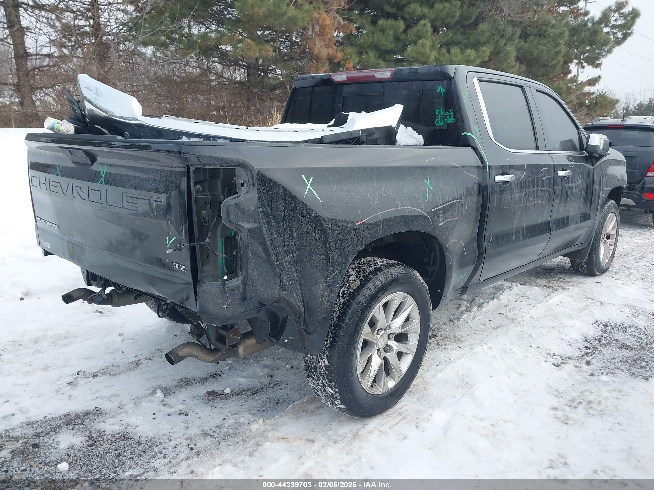 2019 Chevrolet Silverado 1500 Ltz Black vin: 1GCUYGEL5KZ168172