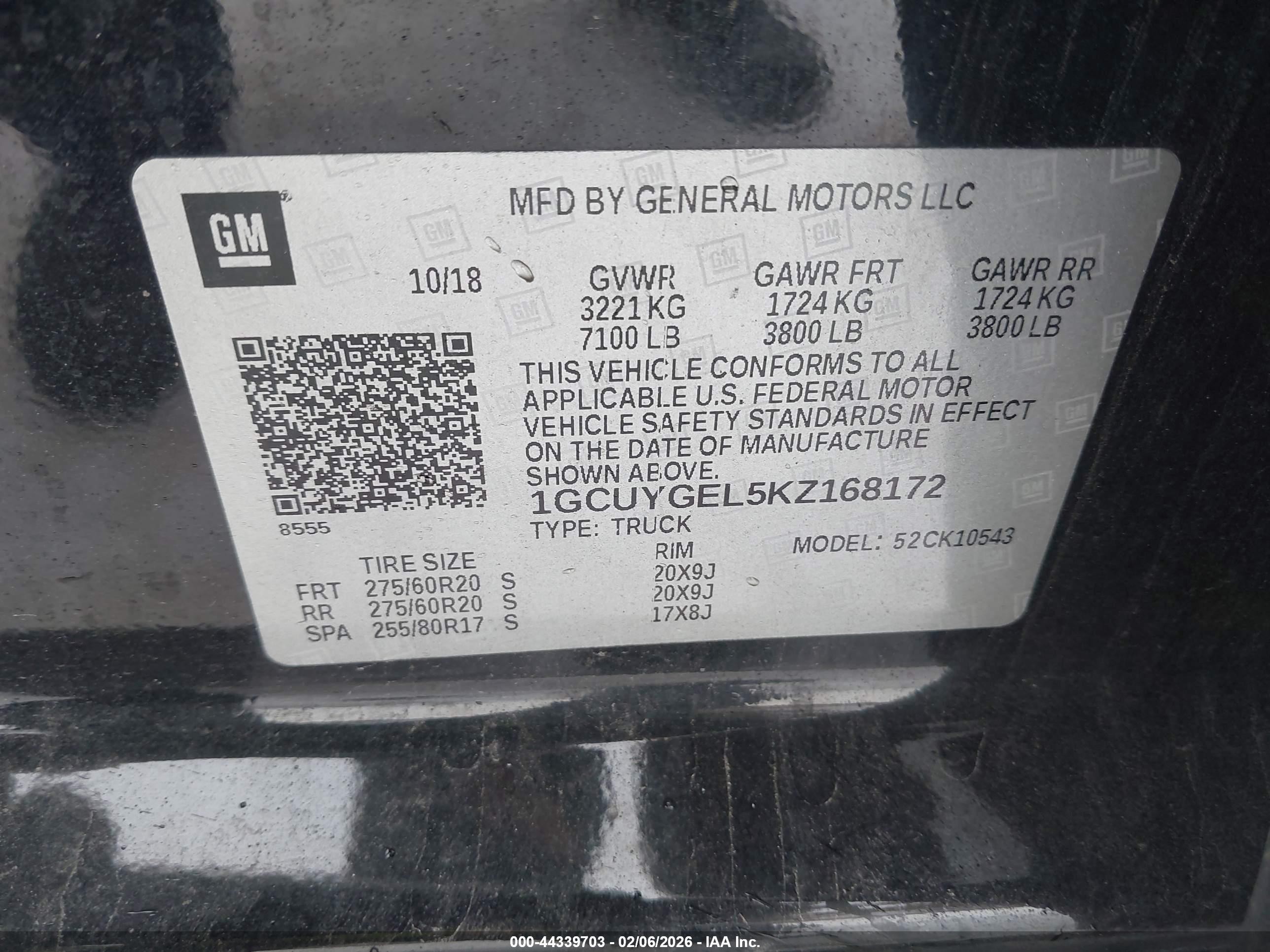 2019 Chevrolet Silverado 1500 Ltz Black vin: 1GCUYGEL5KZ168172