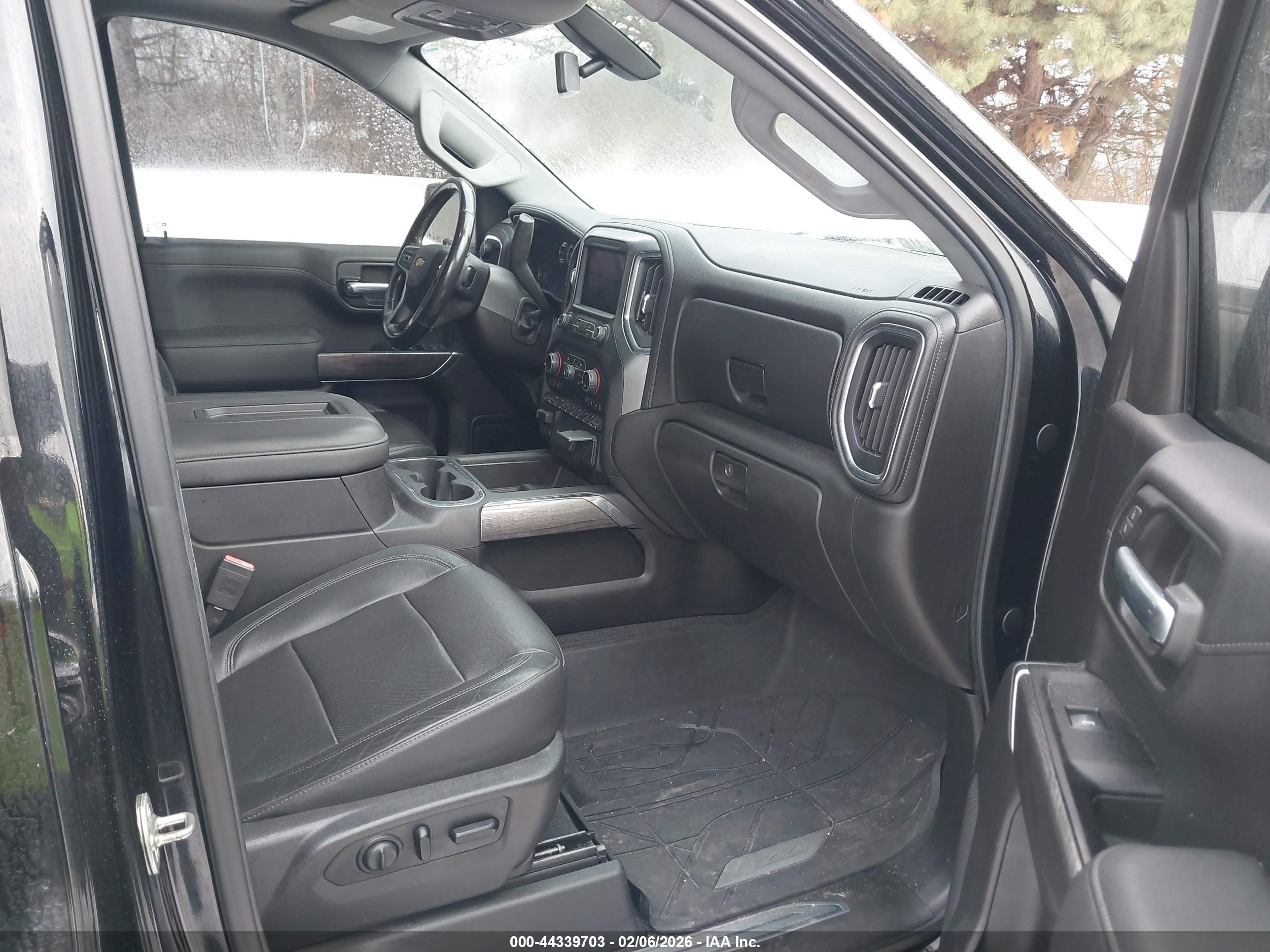 2019 Chevrolet Silverado 1500 Ltz Black vin: 1GCUYGEL5KZ168172
