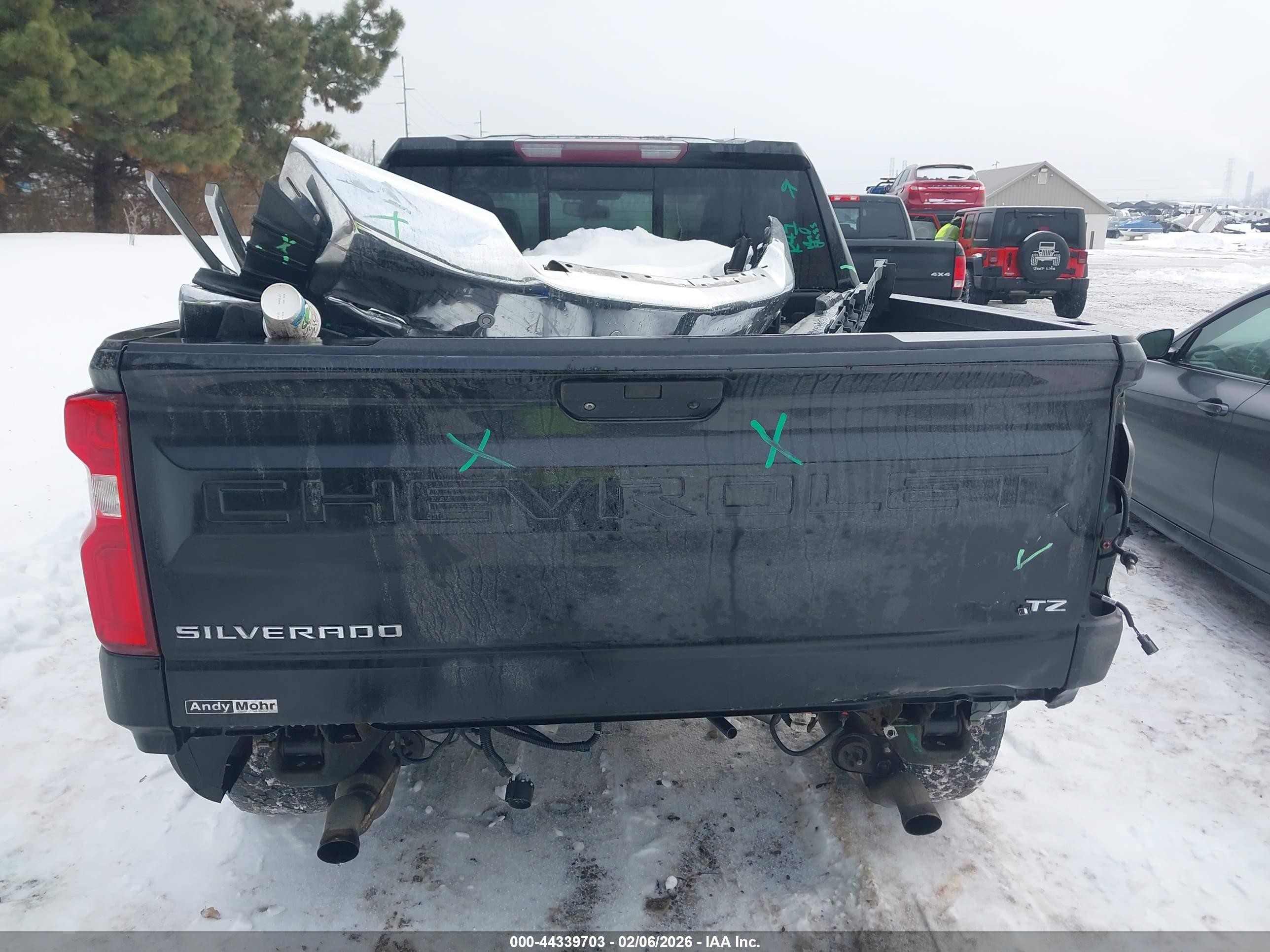 2019 Chevrolet Silverado 1500 Ltz Black vin: 1GCUYGEL5KZ168172