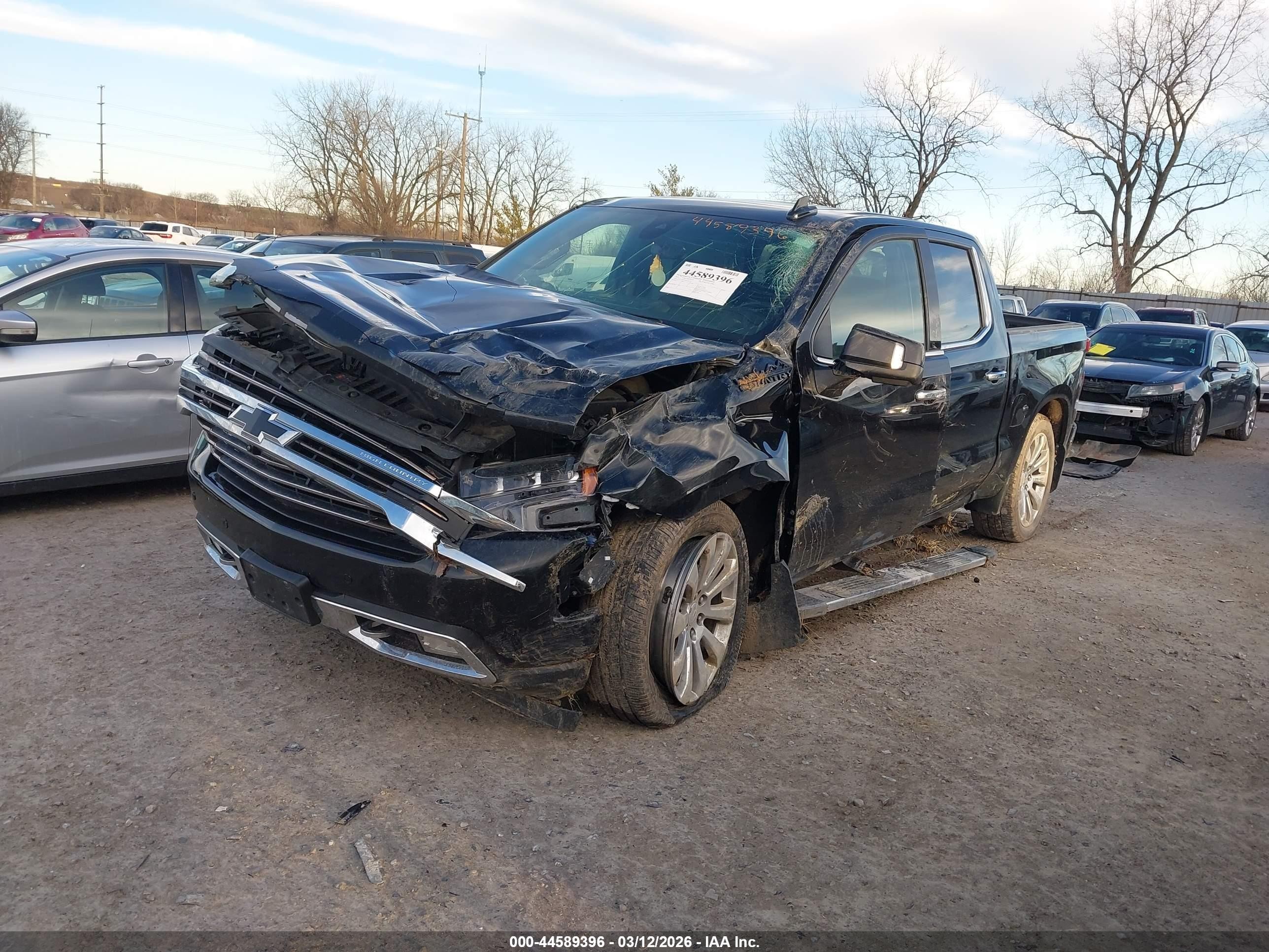 2022 Chevrolet Silverado 1500 Ltd High Country Черный vin: 1GCUYHED1NZ125550