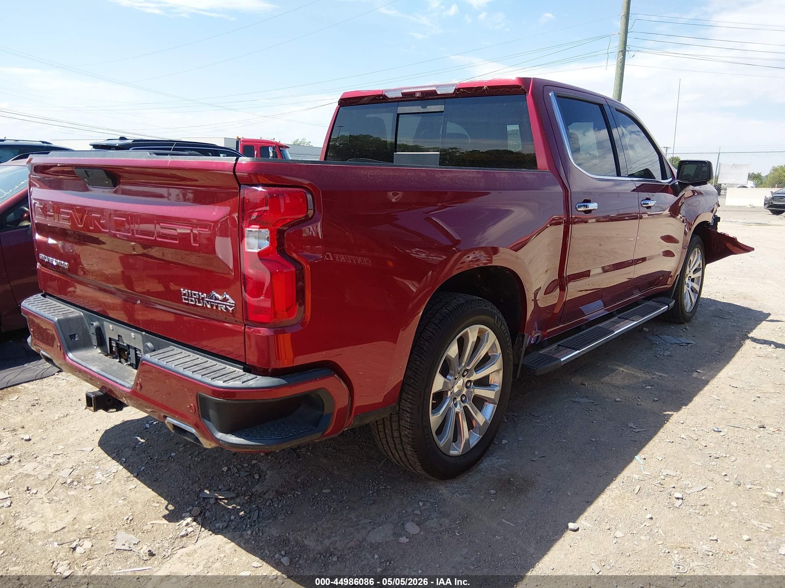 2019 Chevrolet Silverado 1500 High Country Красный vin: 1GCUYHEL5KZ156741
