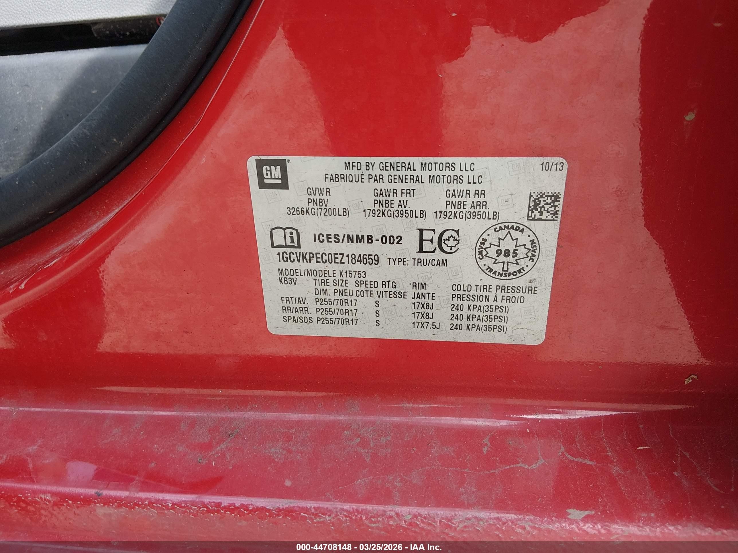 2014 Chevrolet Silverado 1500 Work Truck 1wt/work Truck 2wt Red vin: 1GCVKPEC0EZ184659