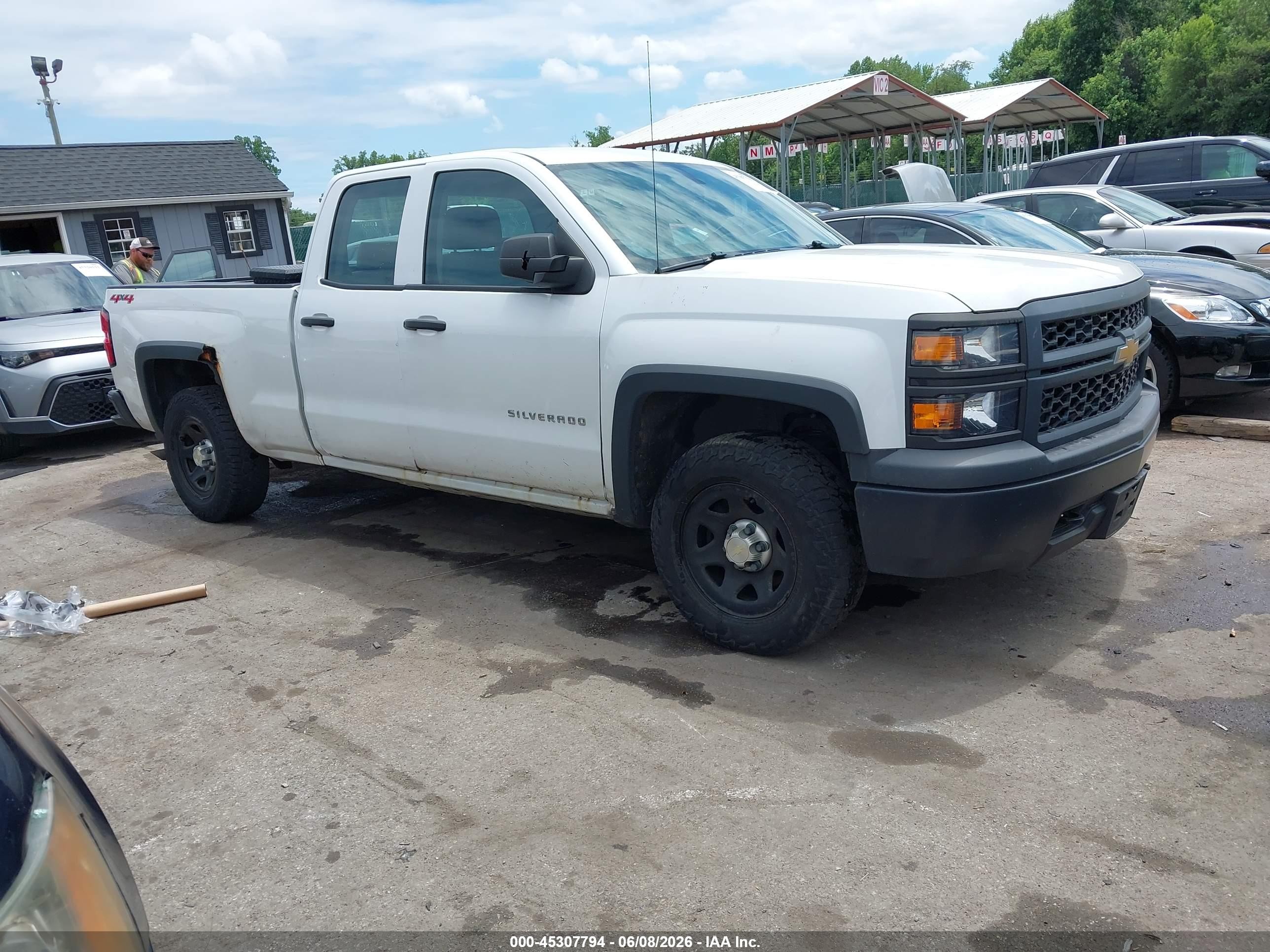 2015 Chevrolet Silverado 1500 Wt White vin: 1GCVKPEC1FZ399999