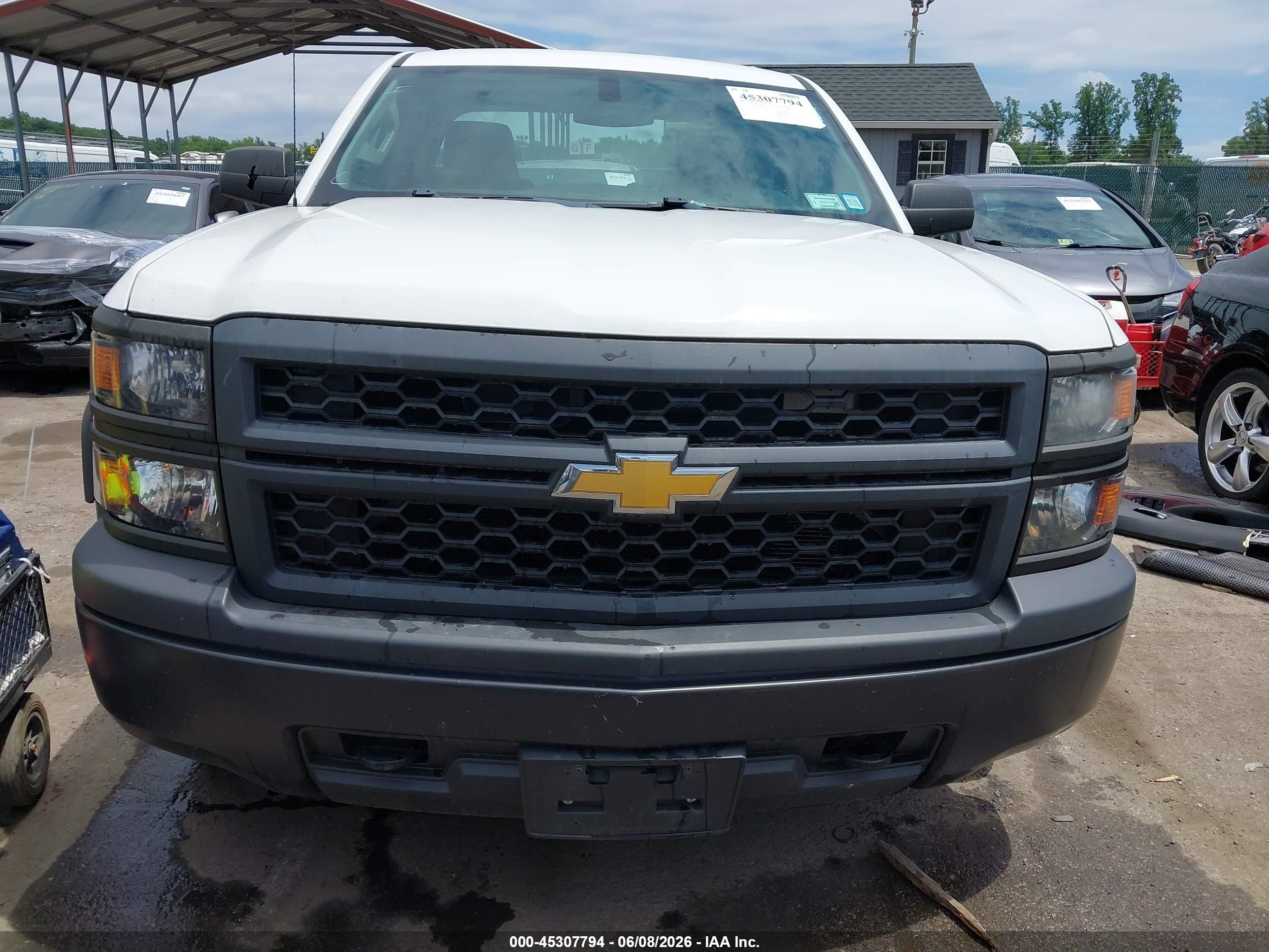 2015 Chevrolet Silverado 1500 Wt White vin: 1GCVKPEC1FZ399999
