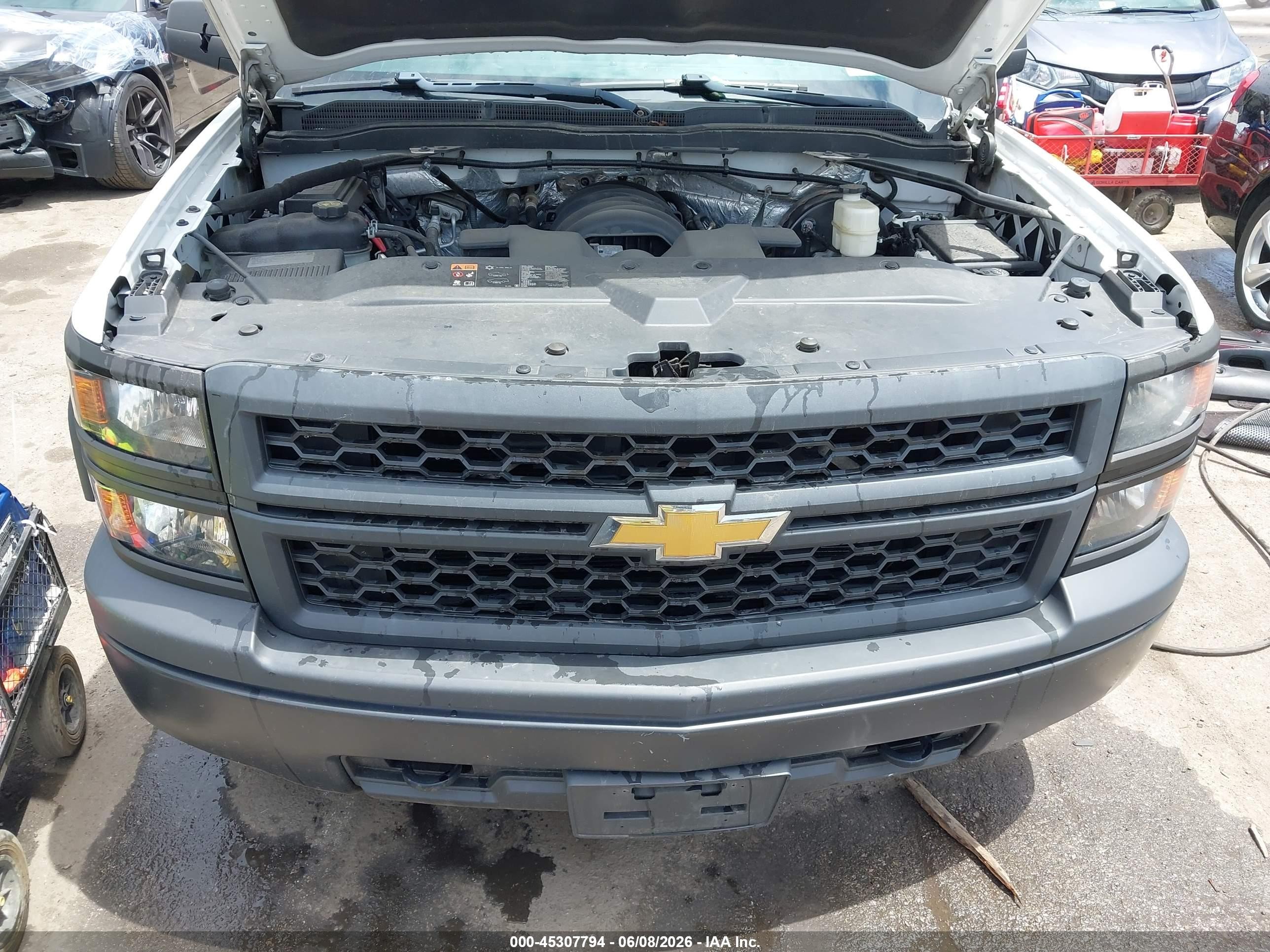 2015 Chevrolet Silverado 1500 Wt White vin: 1GCVKPEC1FZ399999