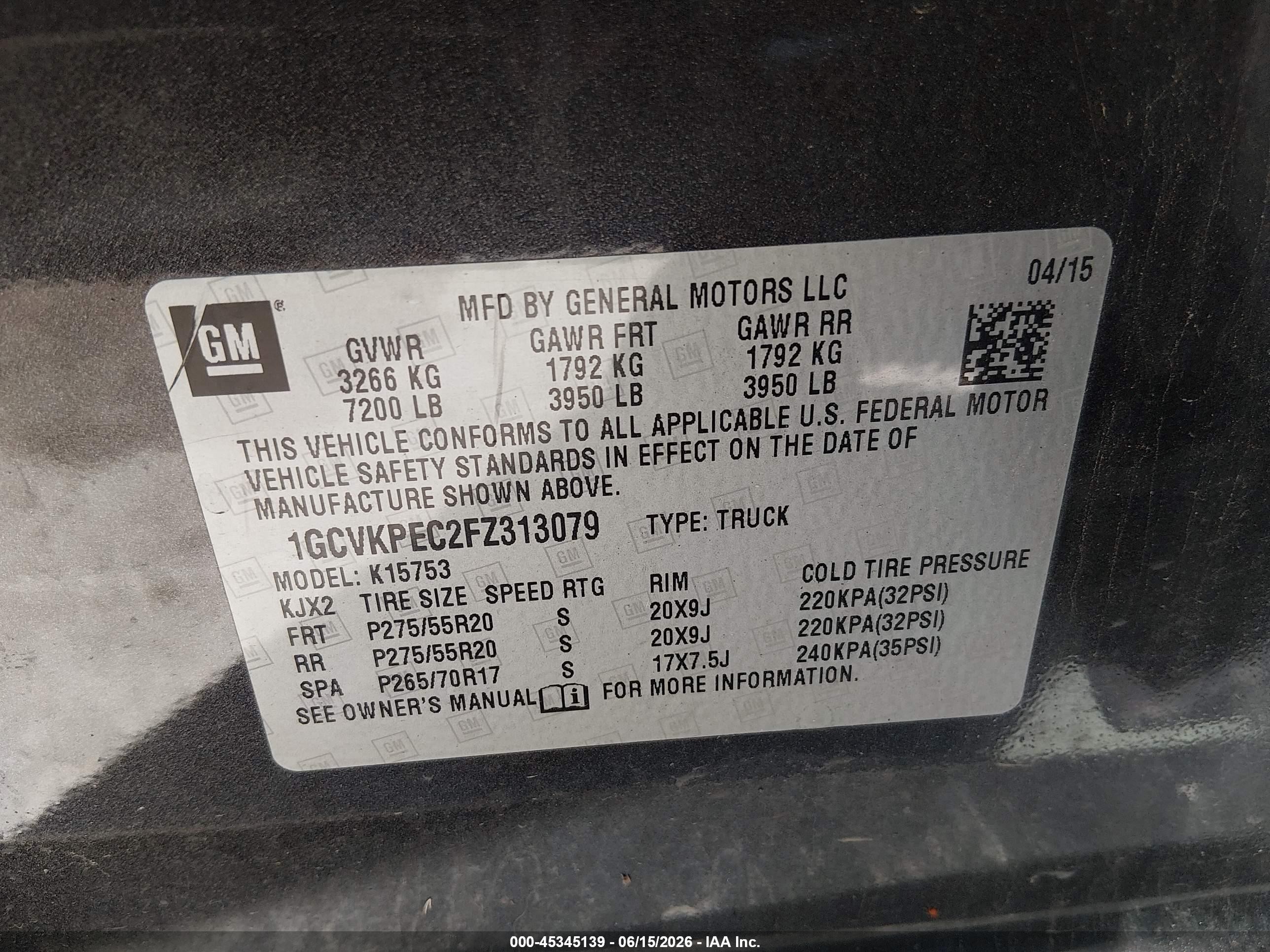 2015 Chevrolet Silverado 1500 Ls Серый vin: 1GCVKPEC2FZ313079
