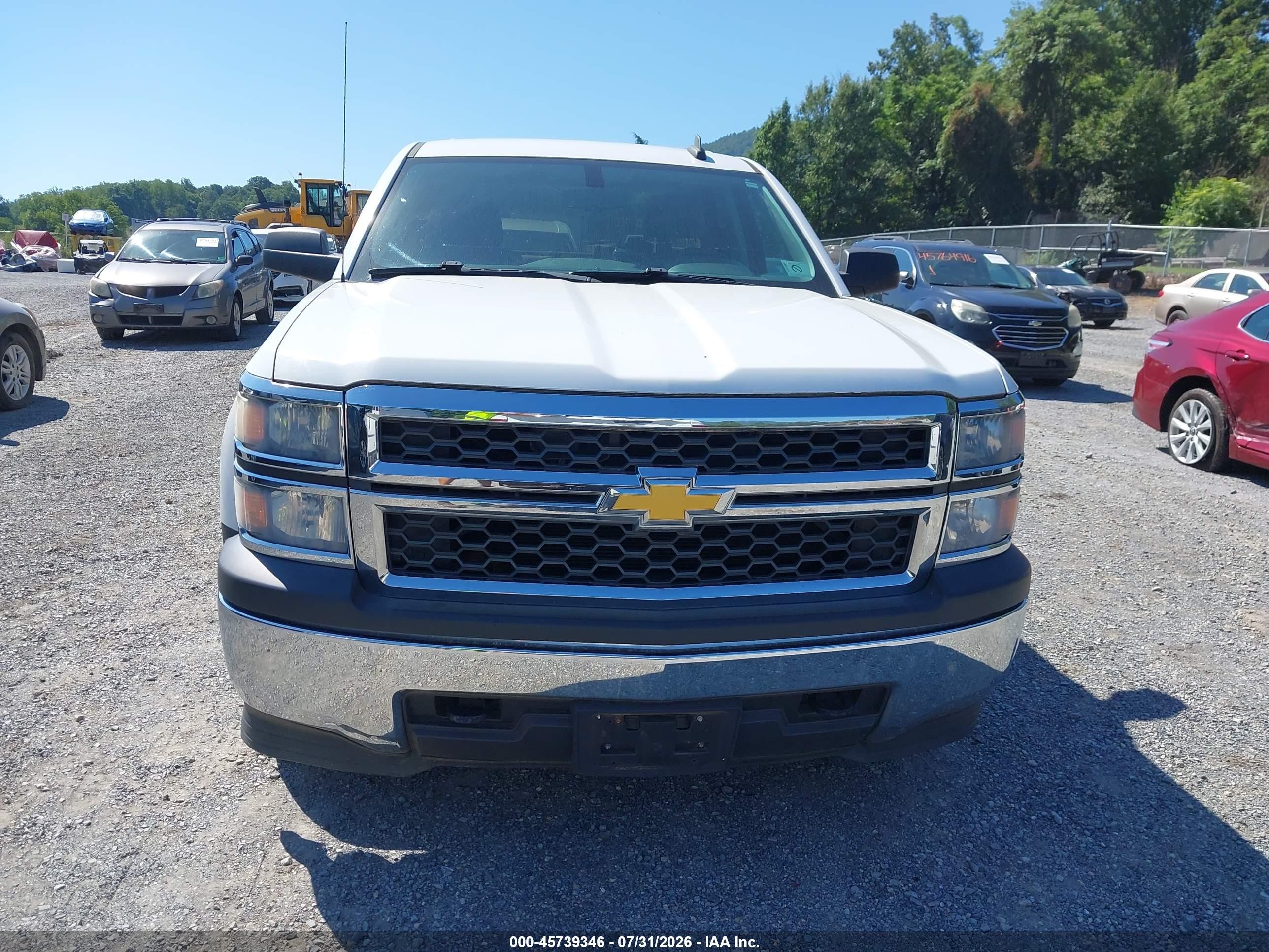 2015 Chevrolet Silverado 1500 Ls White vin: 1GCVKPEC4FZ217549