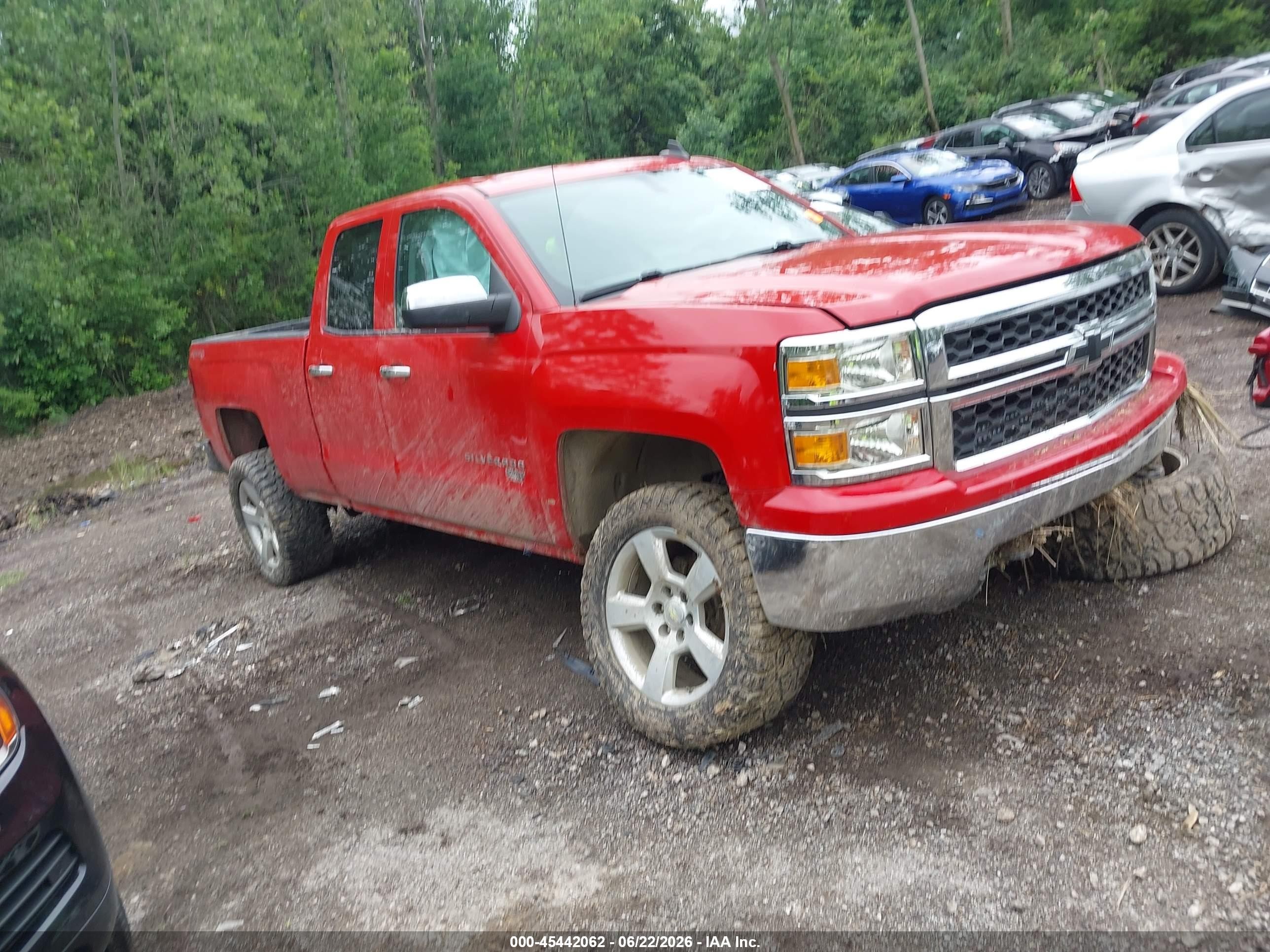 2015 Chevrolet Silverado 1500 Ls Red vin: 1GCVKPEC8FZ382097