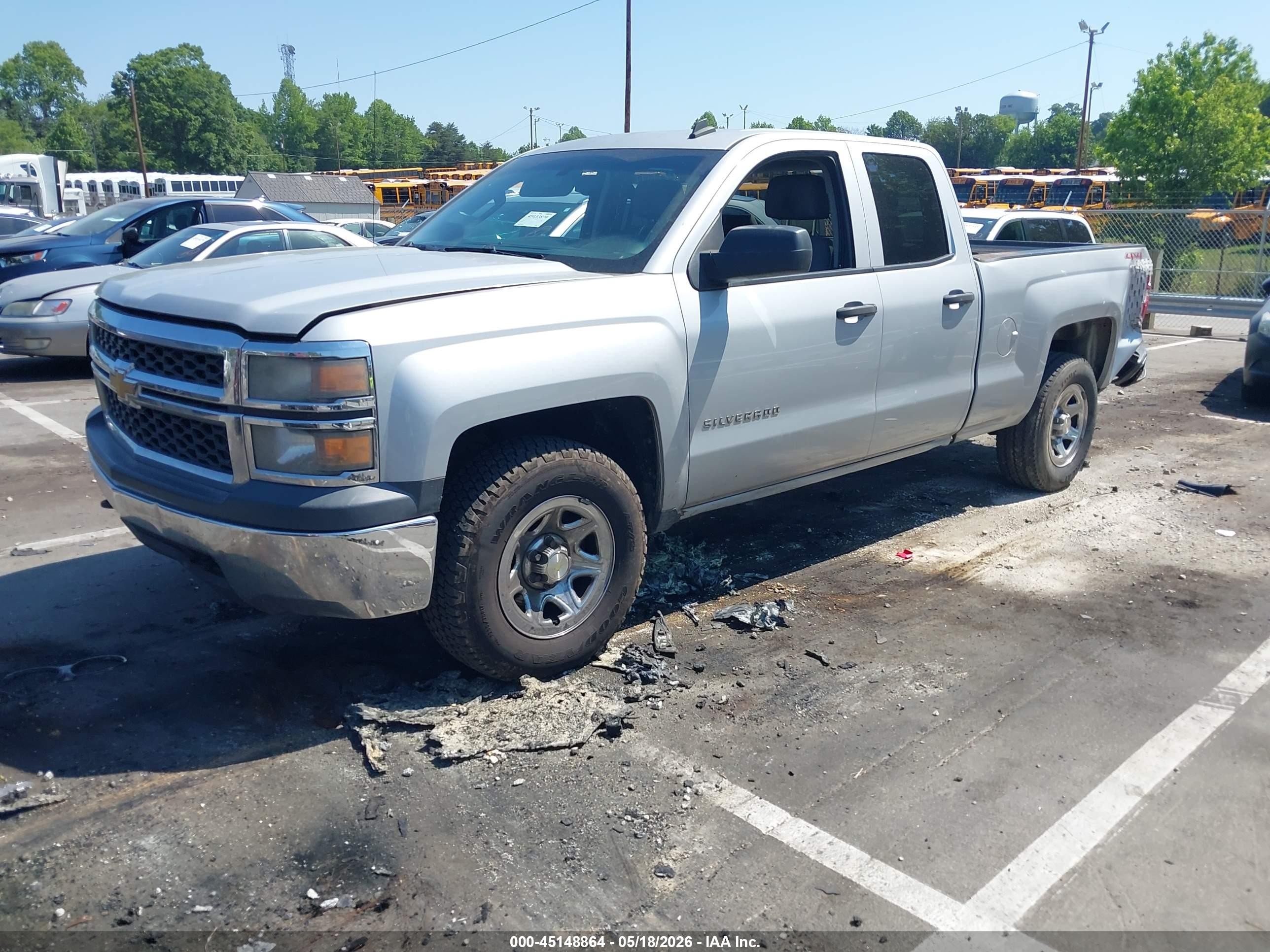 2014 Chevrolet Silverado 1500 Work Truck 2wt Silver vin: 1GCVKPEC9EZ222339