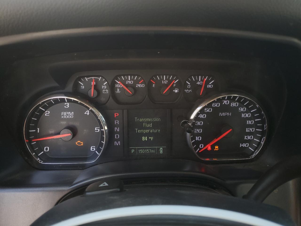 2015 Chevrolet Silverado K1500 White vin: 1GCVKPEC9FZ218499 Damage: Warning Light - Engine, On, Unacceptable