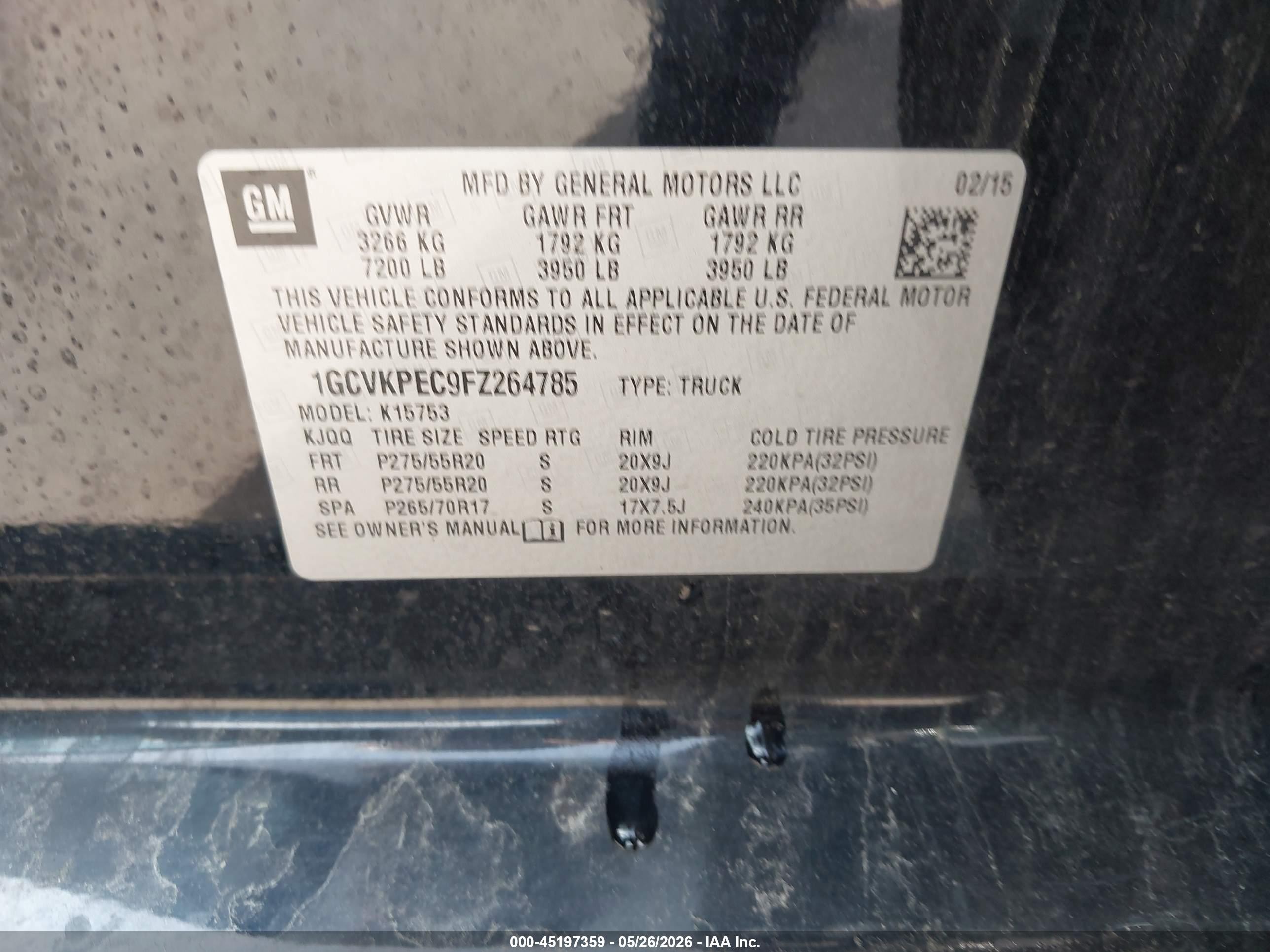 2015 Chevrolet Silverado 1500 Wt Black vin: 1GCVKPEC9FZ264785