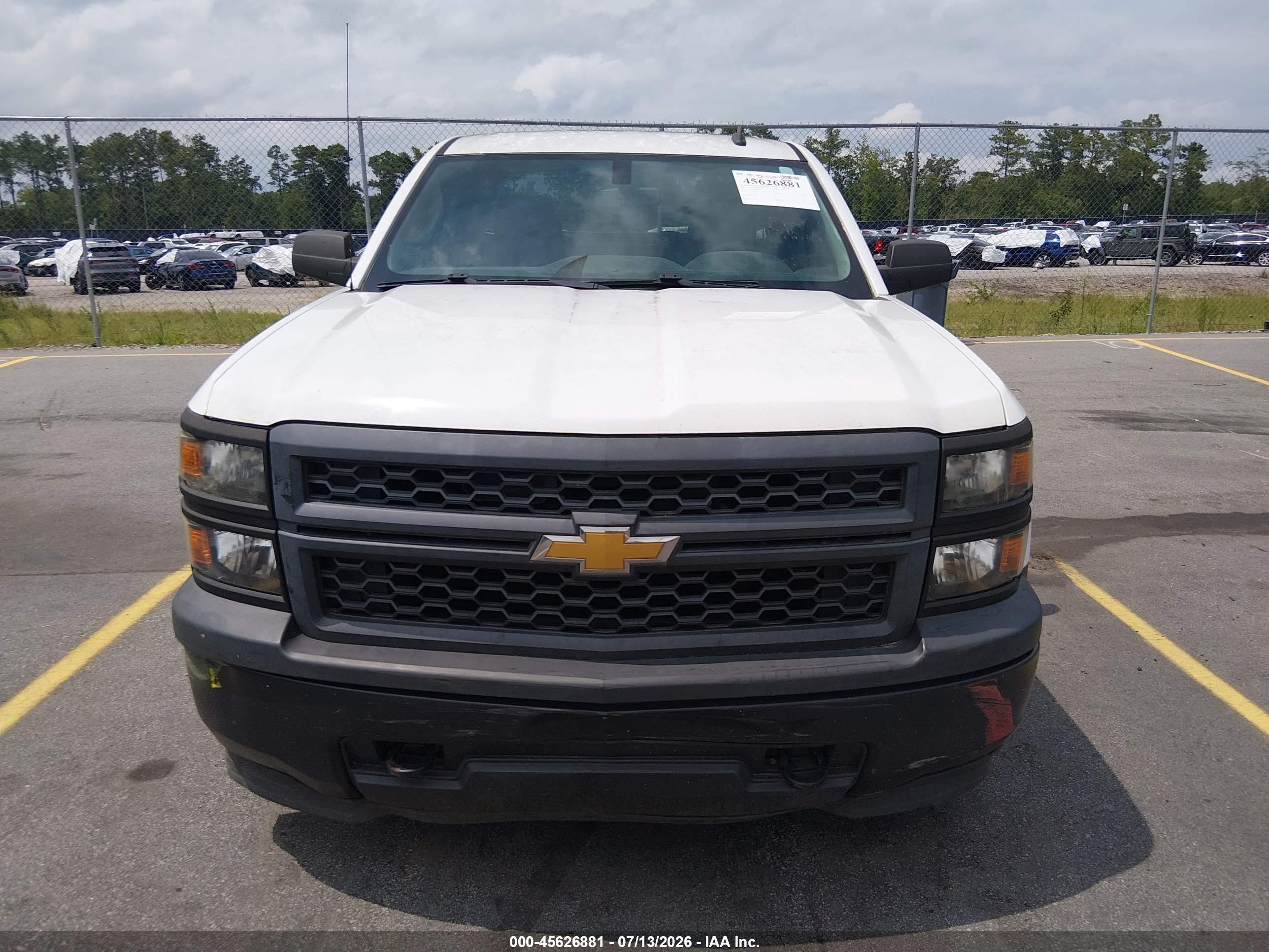 2014 Chevrolet Silverado 1500 Work Truck White vin: 1GCVKPECXEZ310123