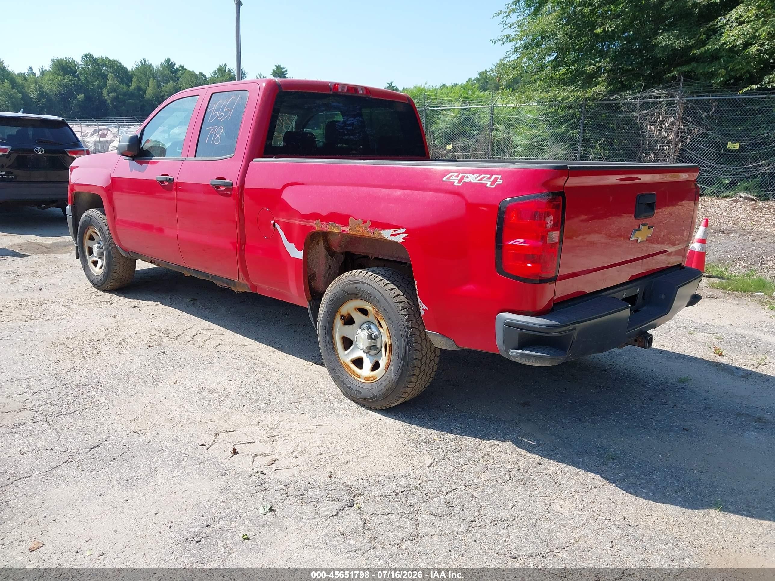 2014 Chevrolet Silverado 1500 Work Truck Red vin: 1GCVKPEHXEZ402425