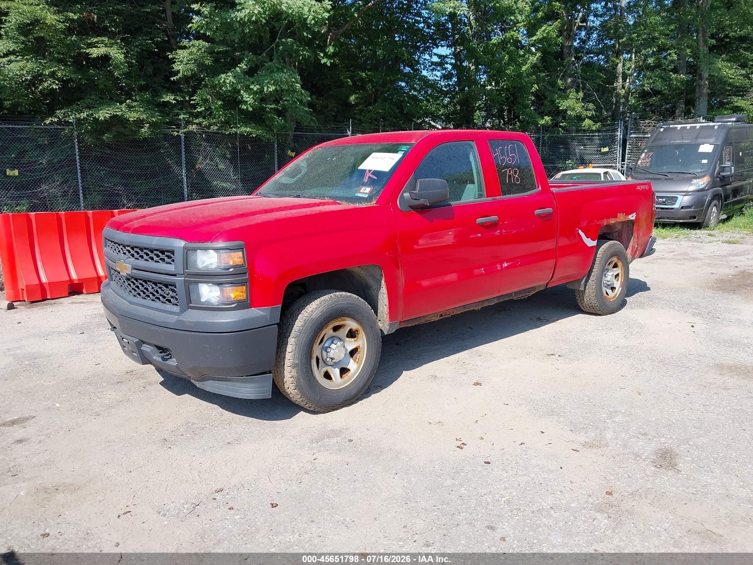 2014 Chevrolet Silverado 1500 Work Truck Red vin: 1GCVKPEHXEZ402425