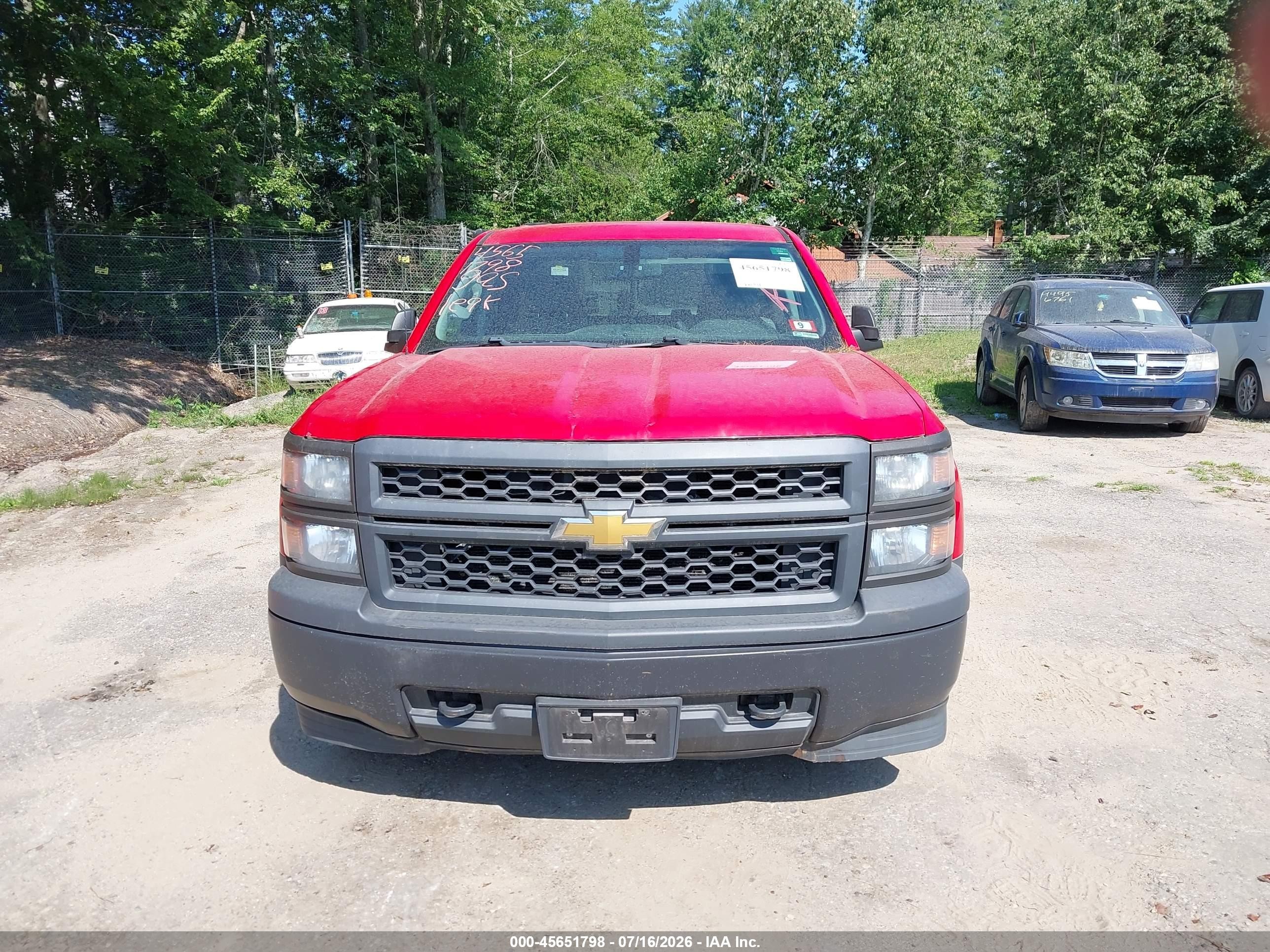 2014 Chevrolet Silverado 1500 Work Truck Red vin: 1GCVKPEHXEZ402425