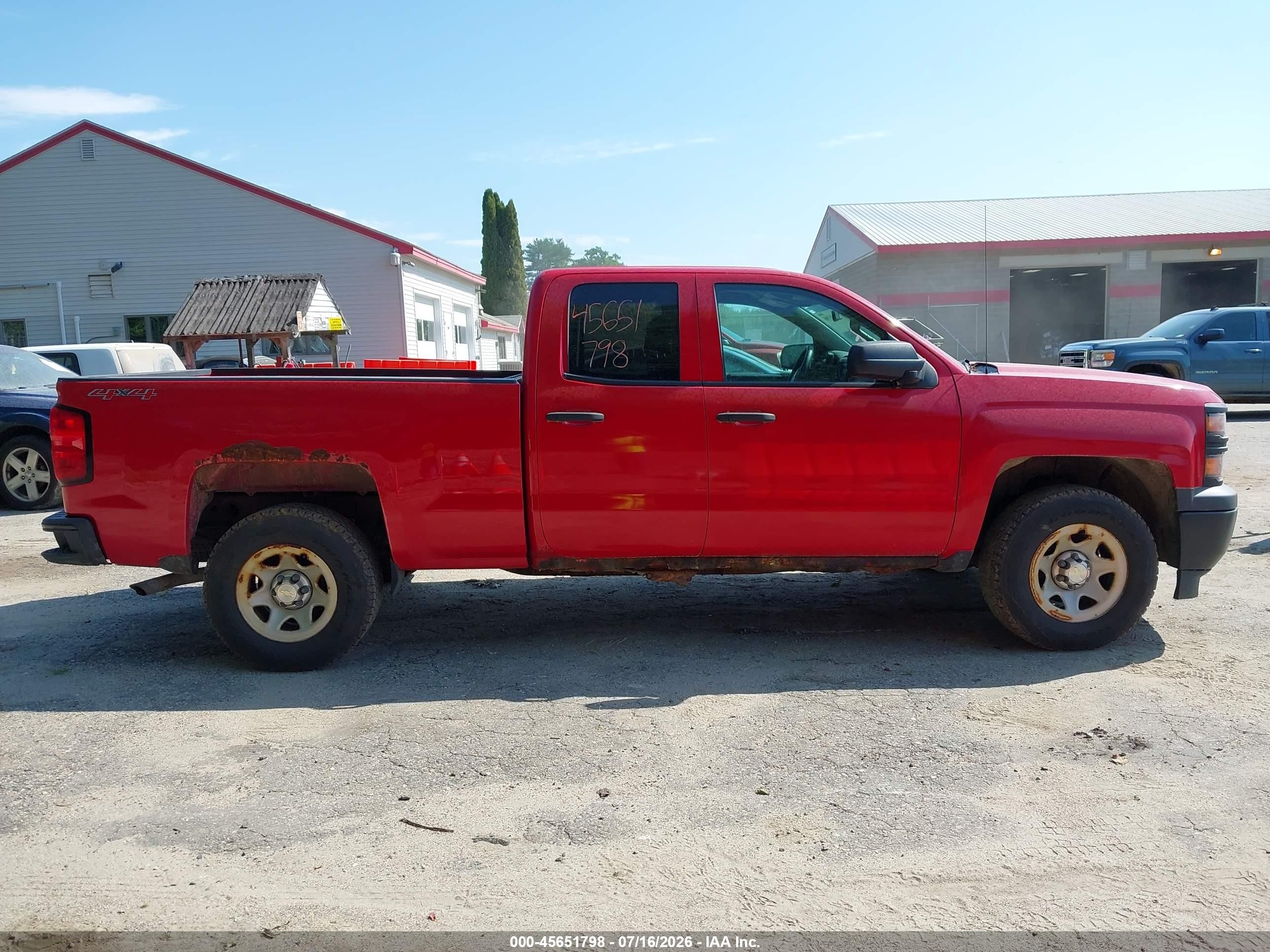 2014 Chevrolet Silverado 1500 Work Truck Red vin: 1GCVKPEHXEZ402425