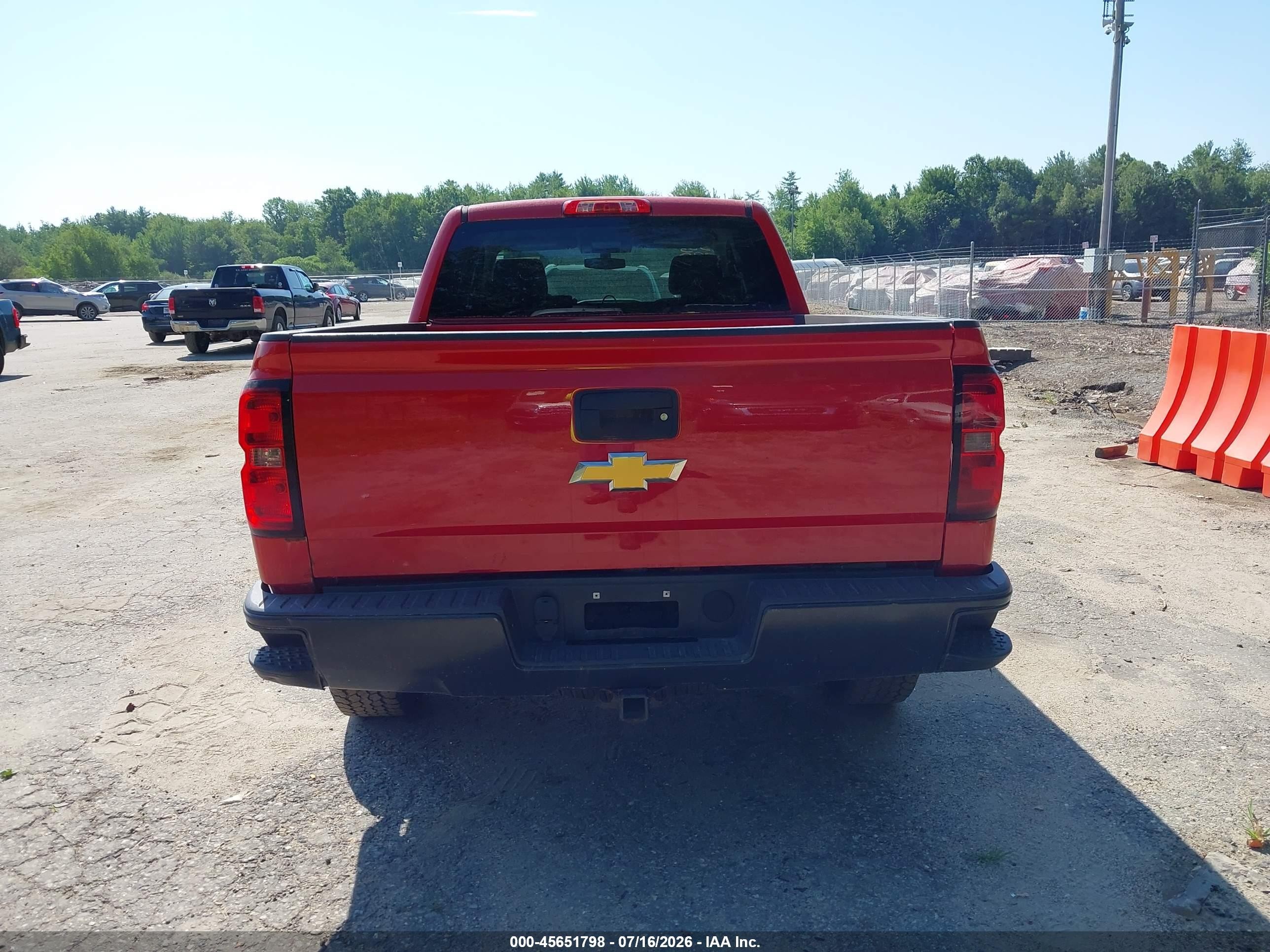 2014 Chevrolet Silverado 1500 Work Truck Red vin: 1GCVKPEHXEZ402425