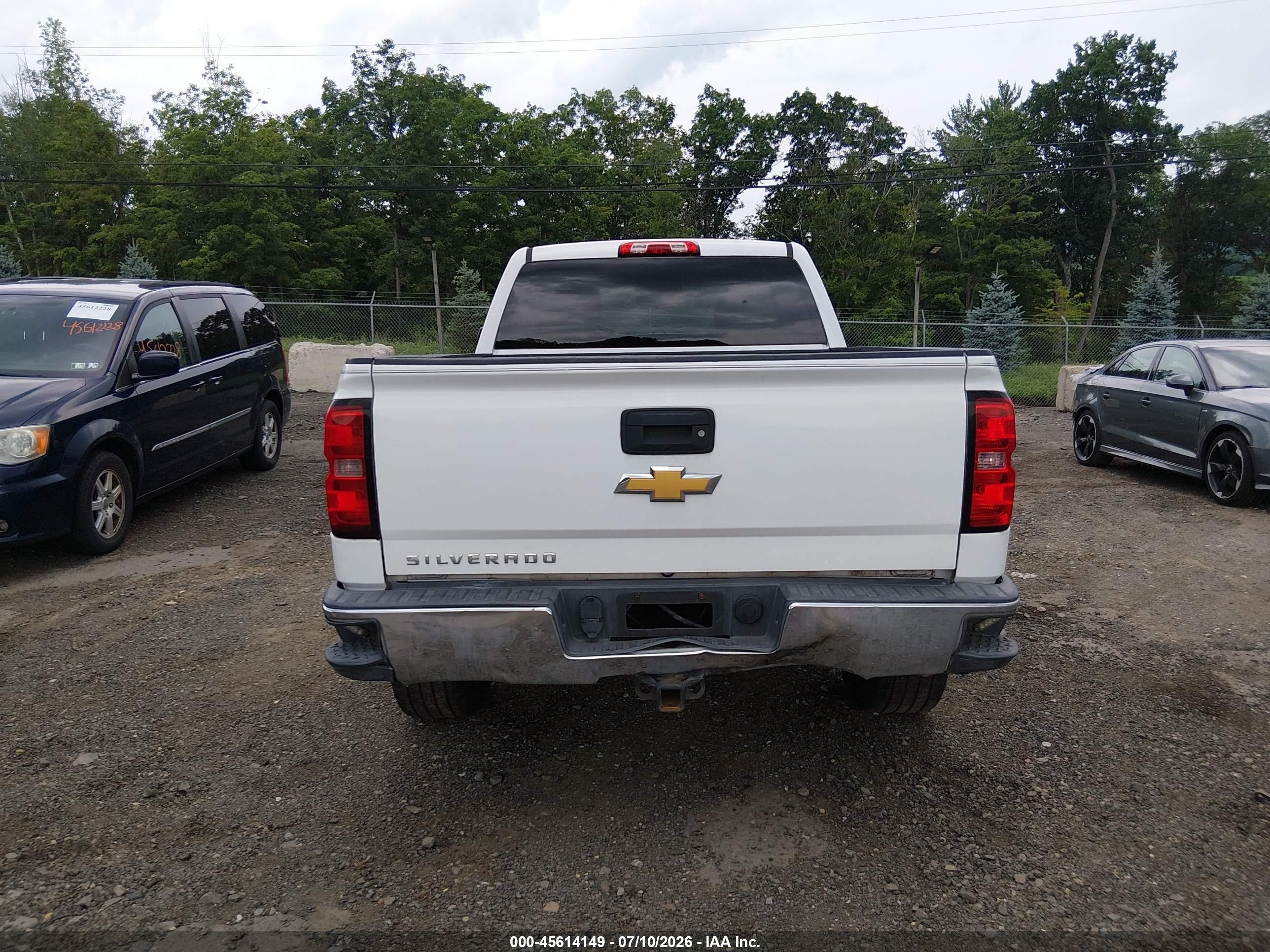 2015 Chevrolet Silverado 1500 Ls White vin: 1GCVKPEHXFZ294082