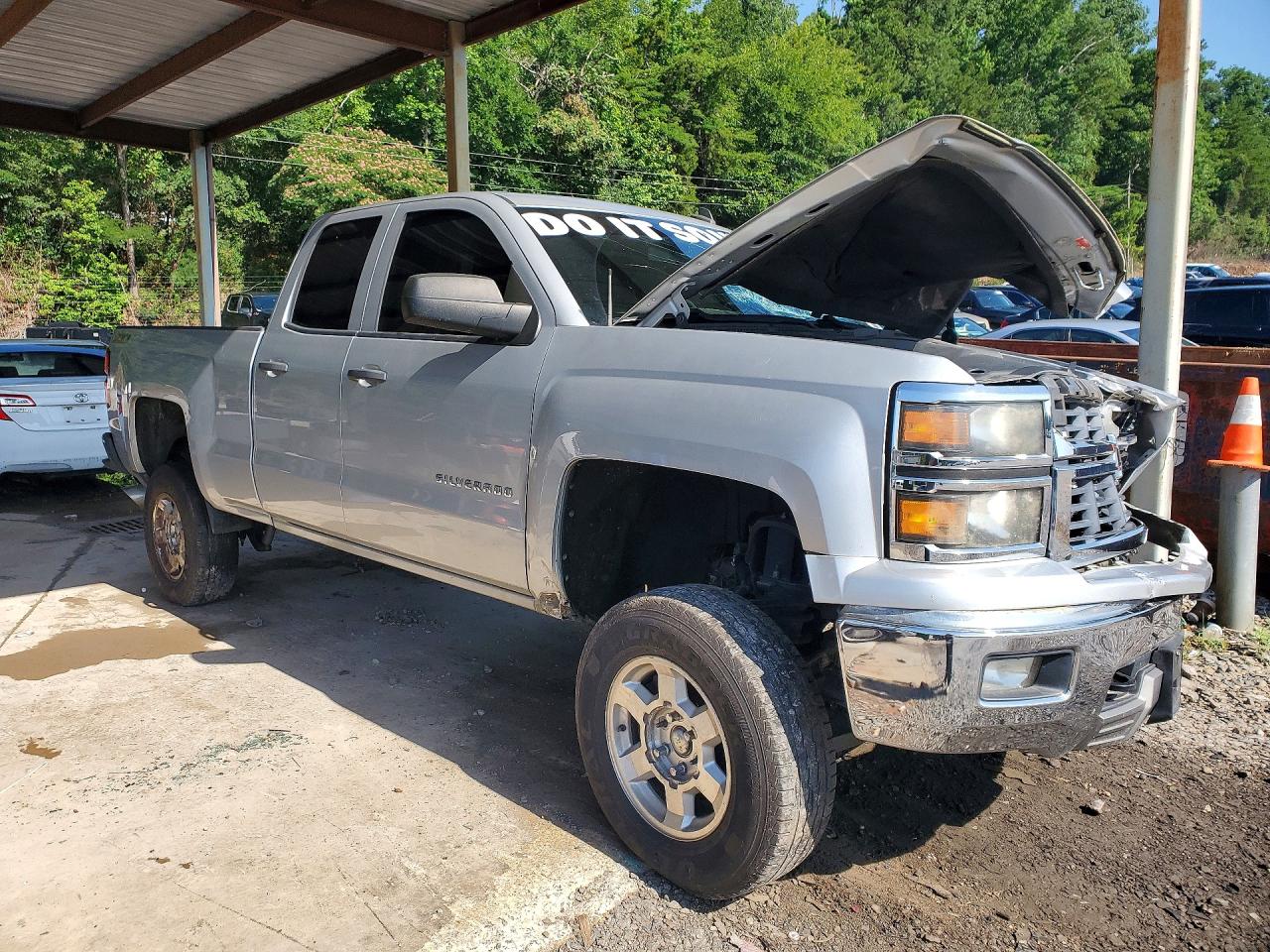 2014 Chevrolet Silverado K1500 Lt Silver vin: 1GCVKREC0EZ102022