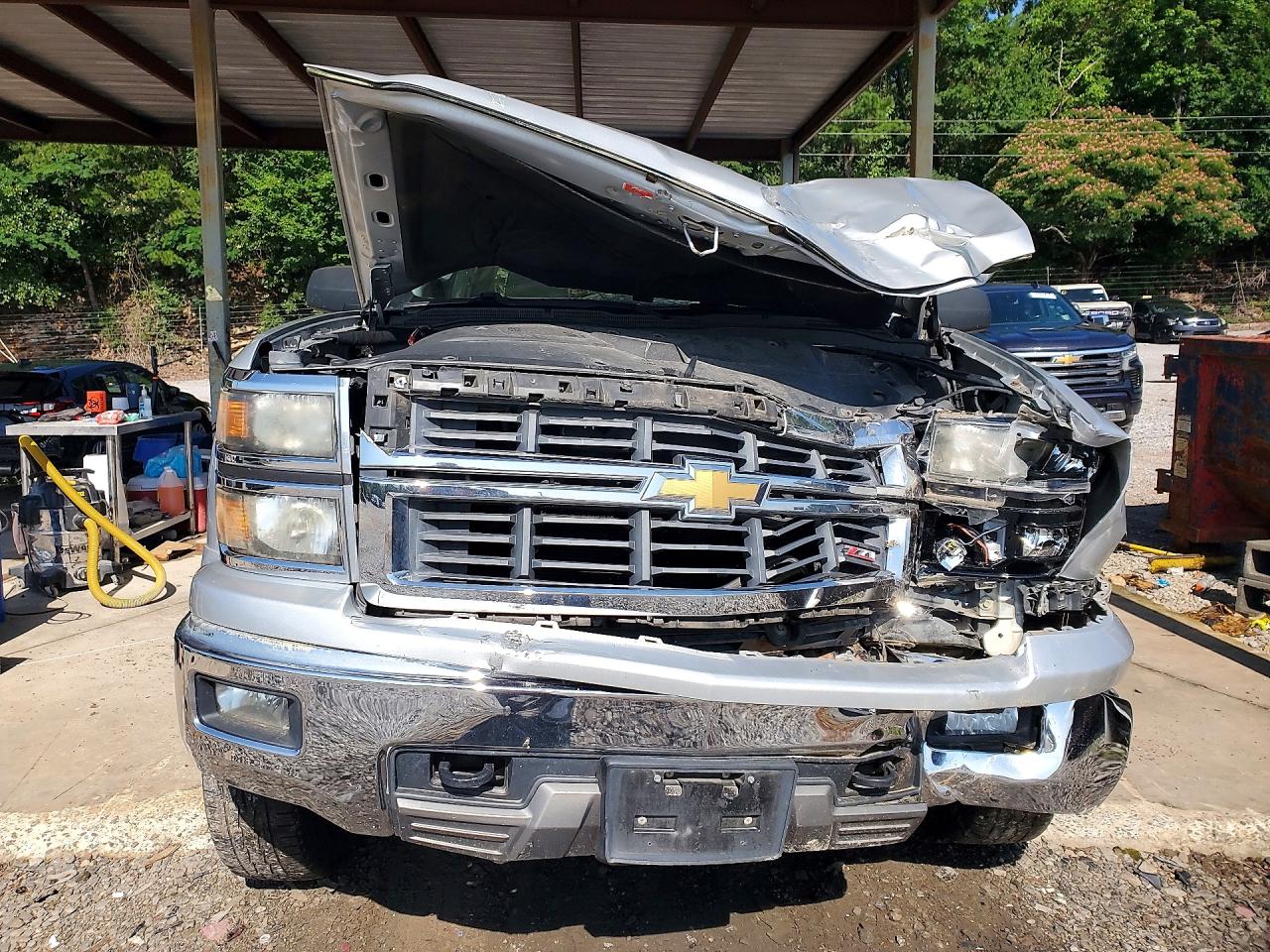 2014 Chevrolet Silverado K1500 Lt Silver vin: 1GCVKREC0EZ102022