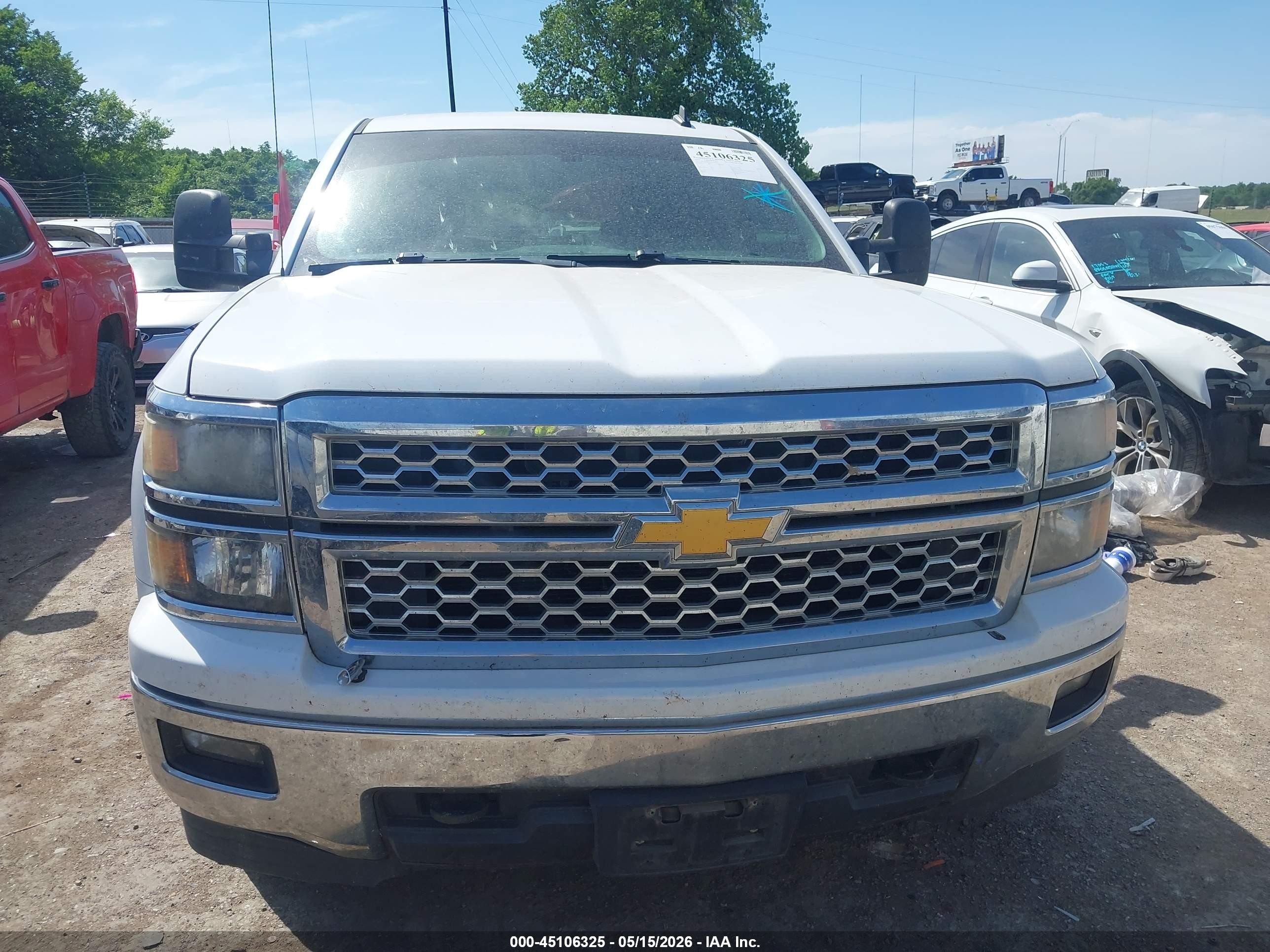 2014 Chevrolet Silverado 1500 1lt White vin: 1GCVKREC0EZ109911