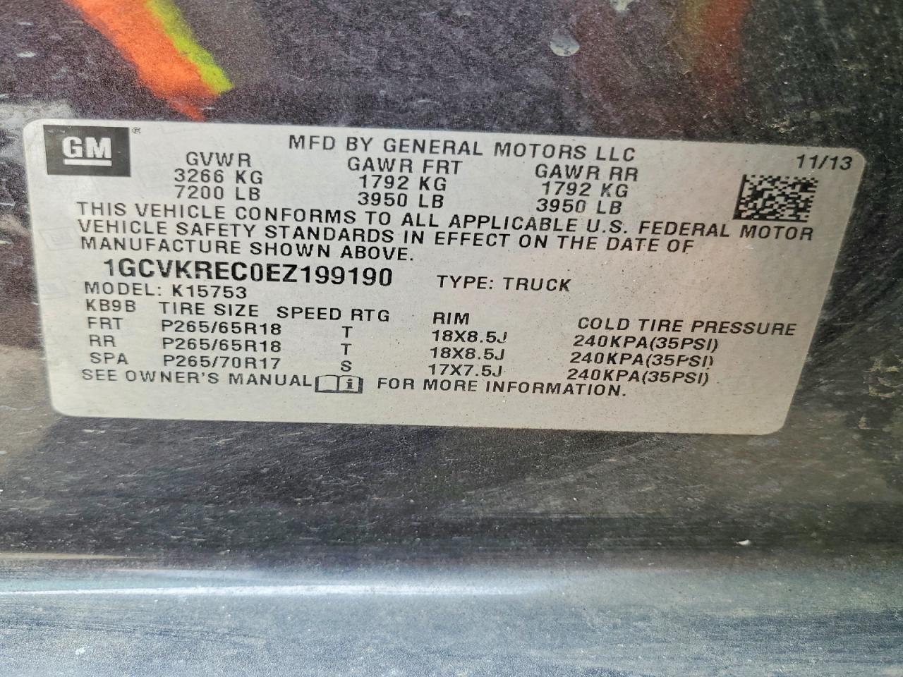 2014 Chevrolet Silverado K1500 Lt Charcoal vin: 1GCVKREC0EZ199190