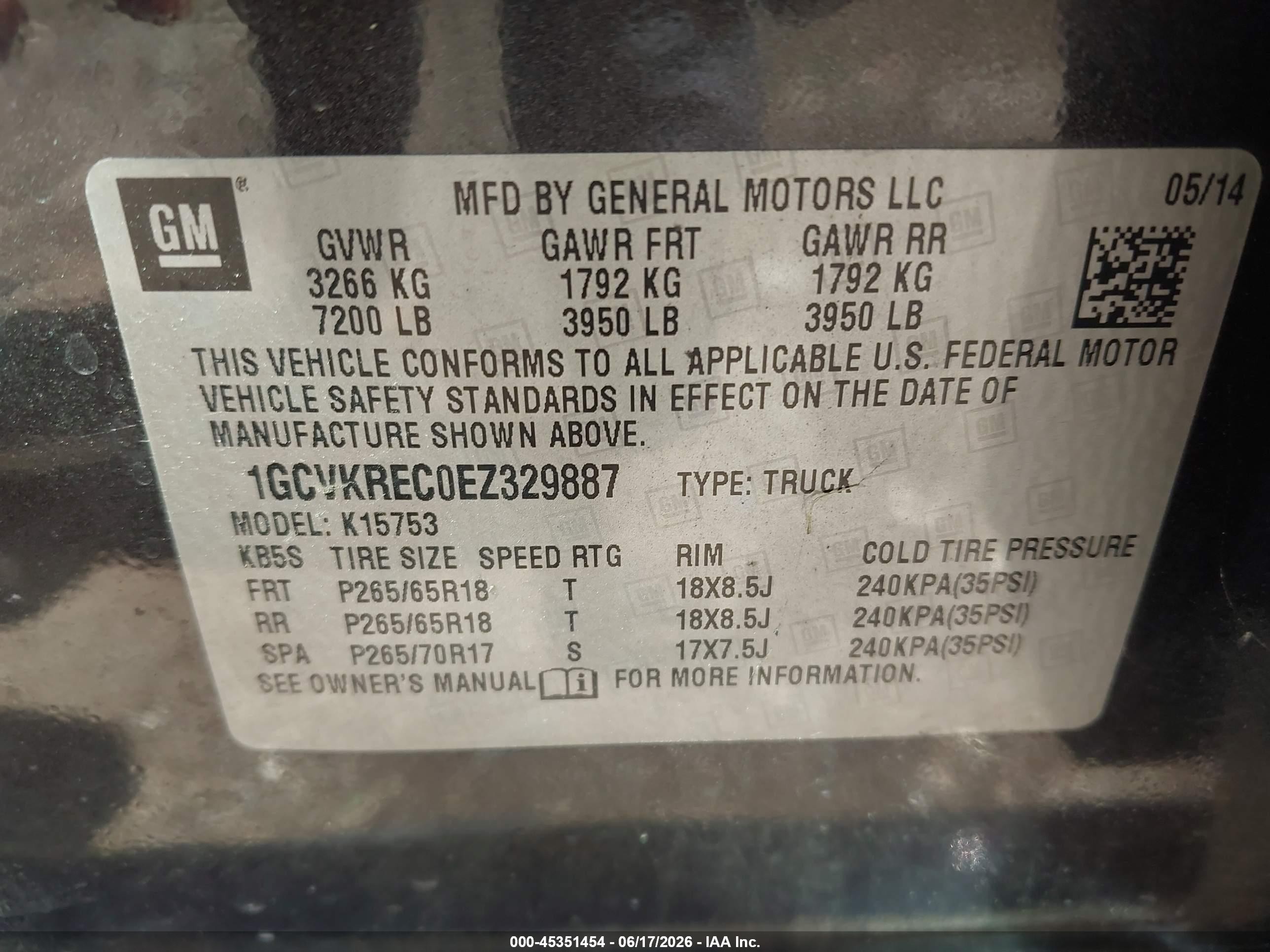 2014 Chevrolet Silverado 1500 Lt Gray vin: 1GCVKREC0EZ329887