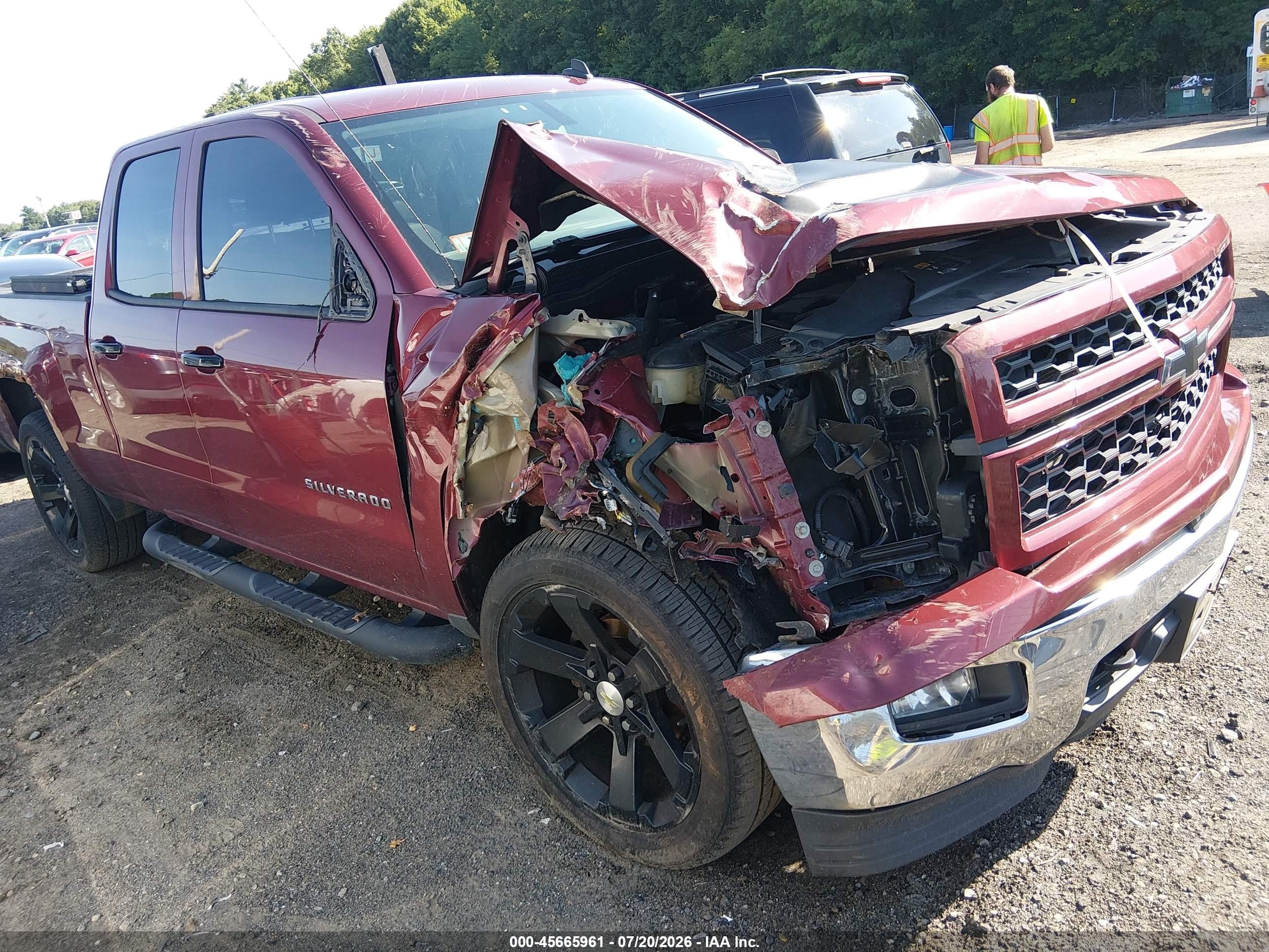 2014 Chevrolet Silverado 1500 Lt Maroon vin: 1GCVKREC0EZ397462