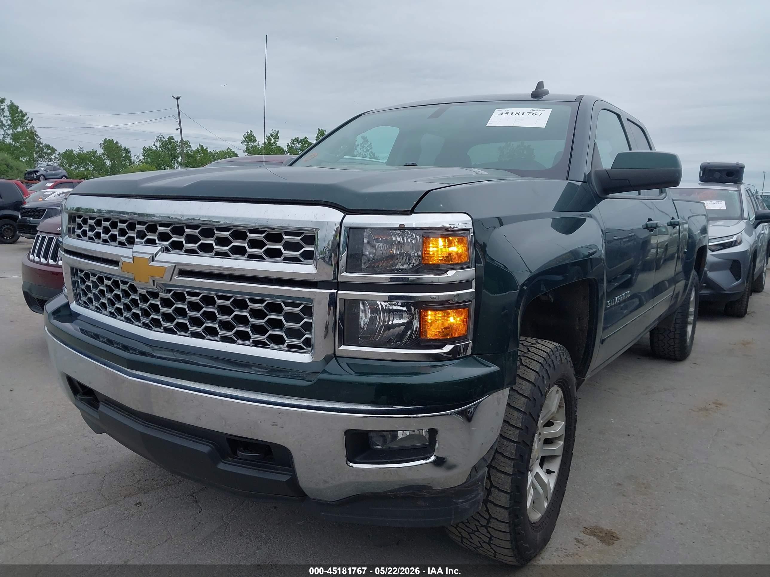 2015 Chevrolet Silverado 1500 1lt Green vin: 1GCVKREC0FZ217480