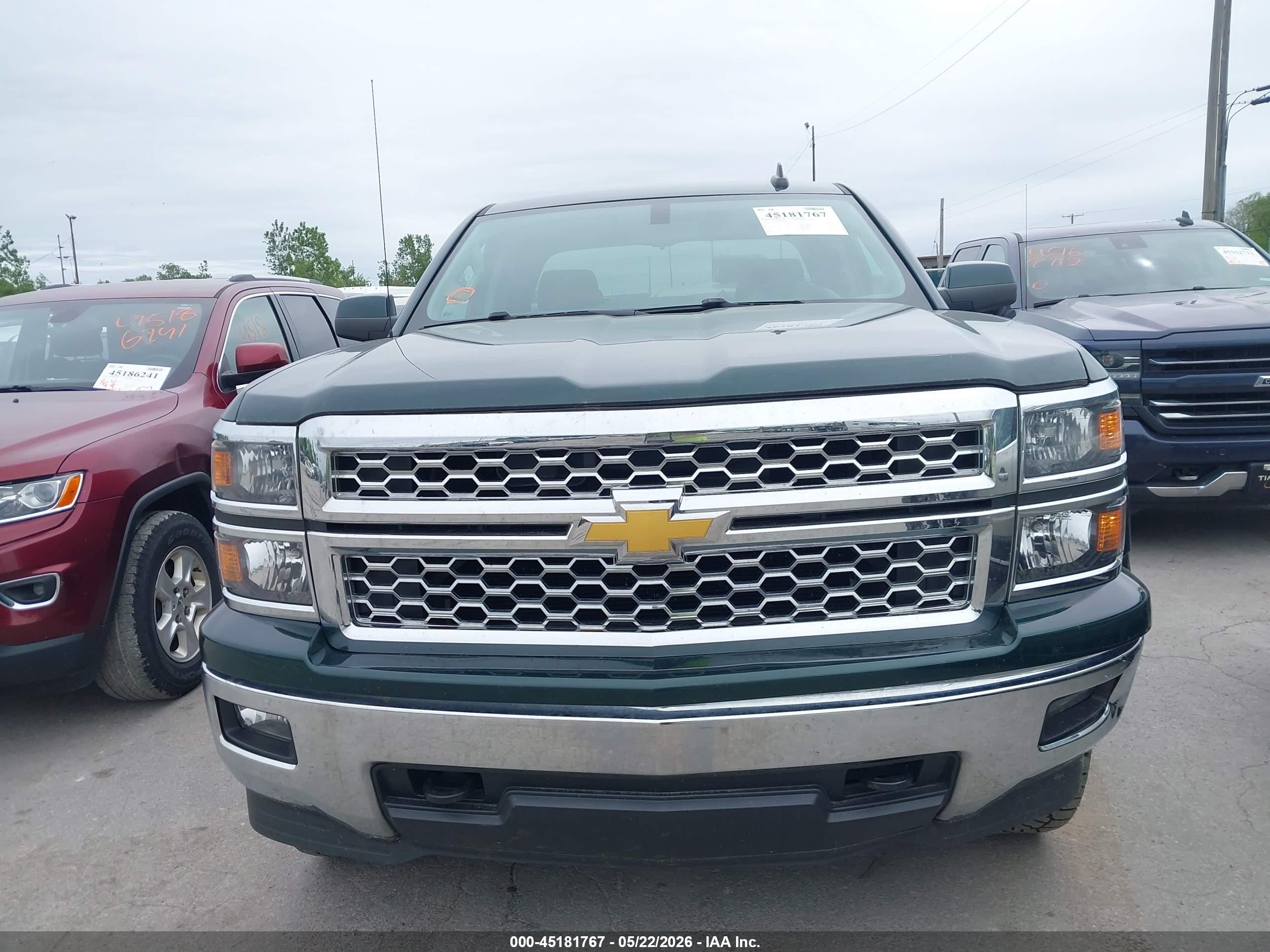 2015 Chevrolet Silverado 1500 1lt Green vin: 1GCVKREC0FZ217480
