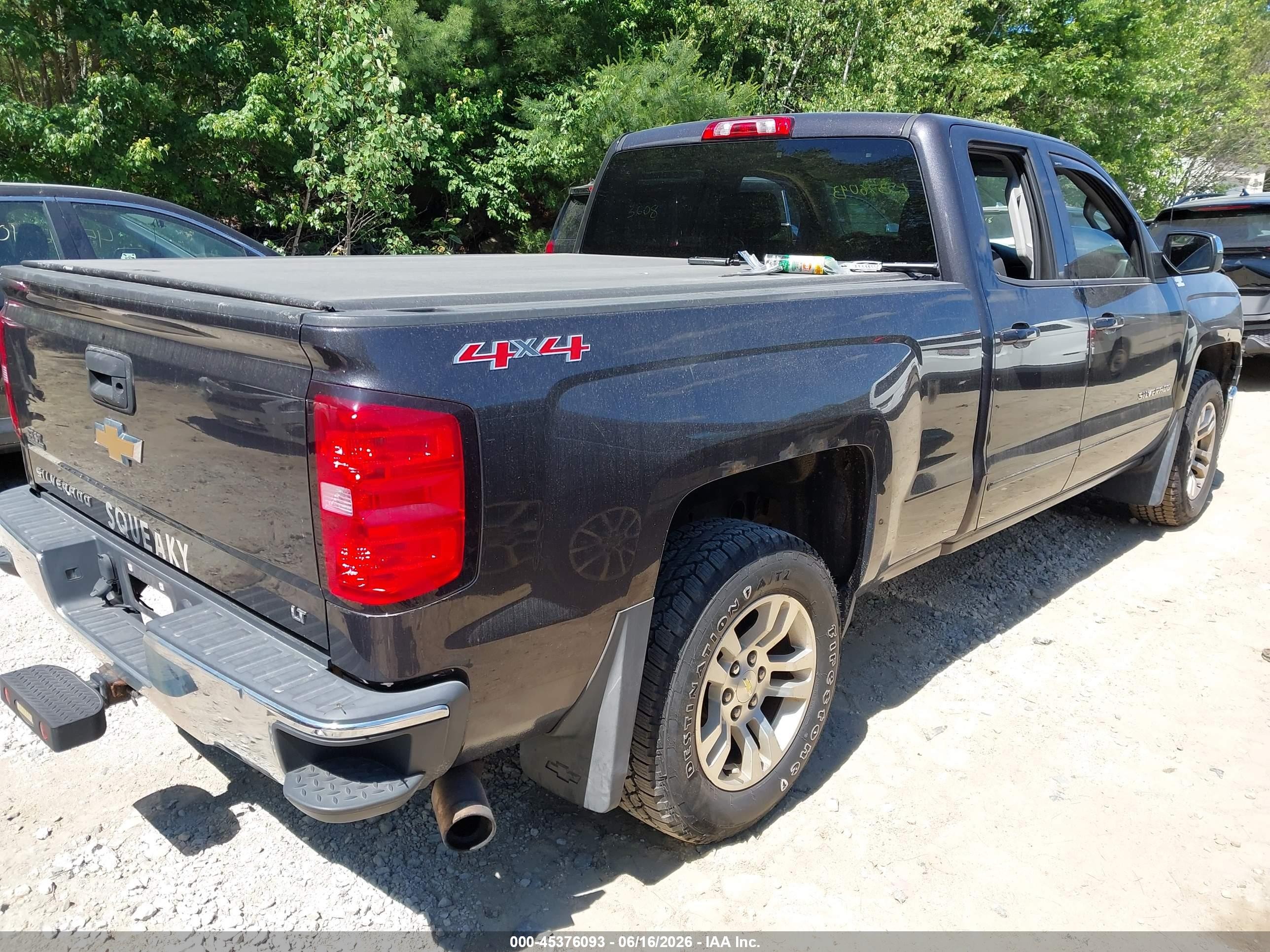 2015 Chevrolet Silverado 1500 Lt Black vin: 1GCVKREC0FZ257834