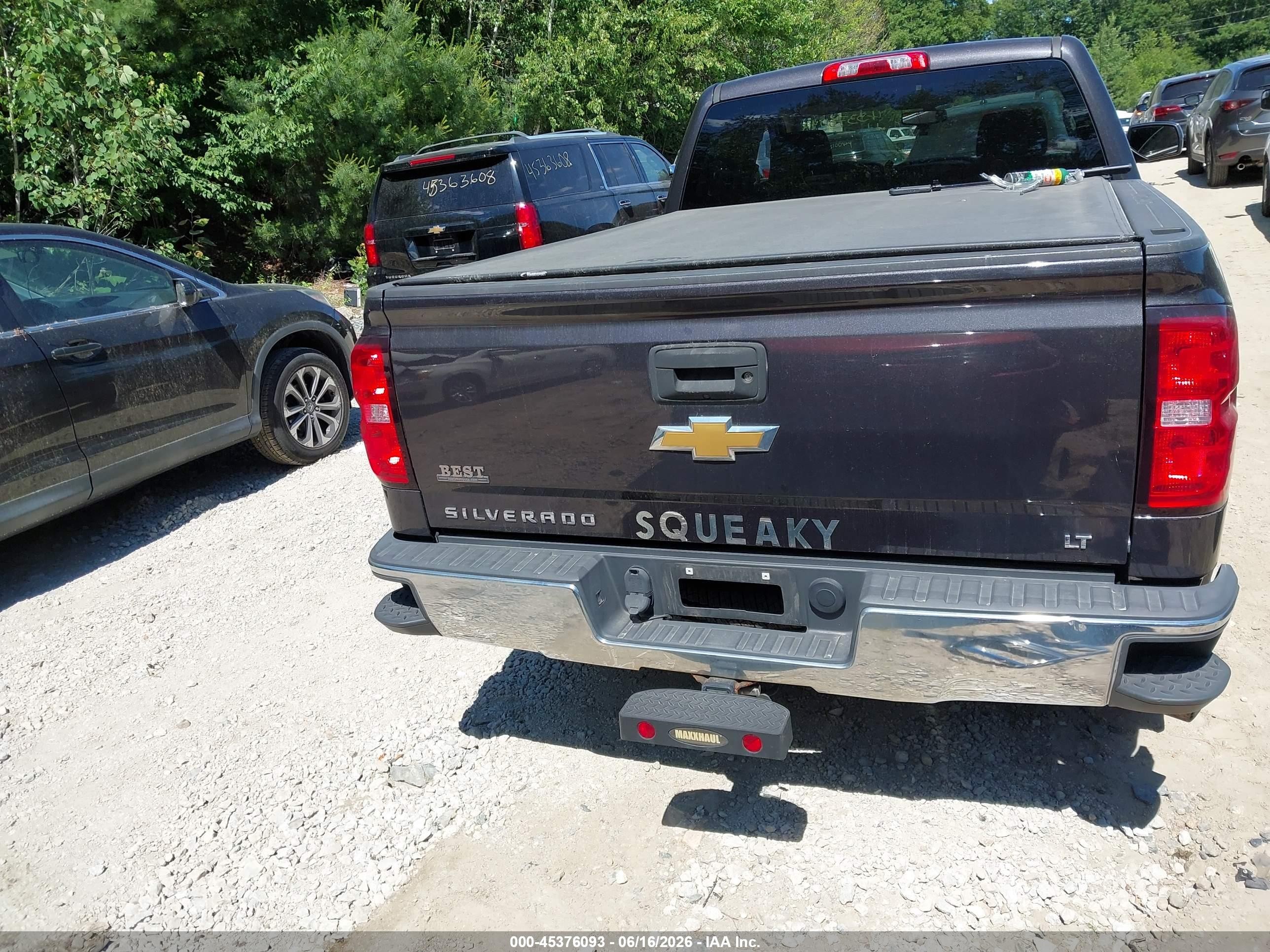 2015 Chevrolet Silverado 1500 Lt Black vin: 1GCVKREC0FZ257834