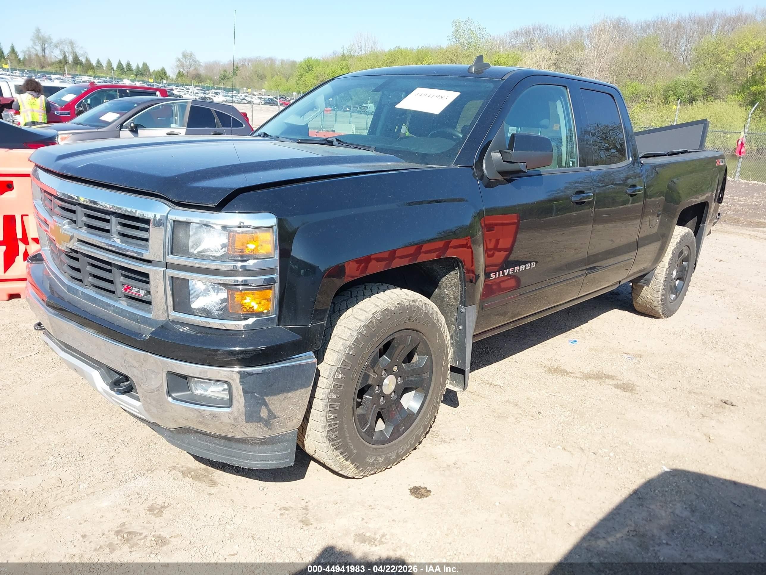 2015 Chevrolet Silverado 1500 2lt Black vin: 1GCVKREC0FZ282331
