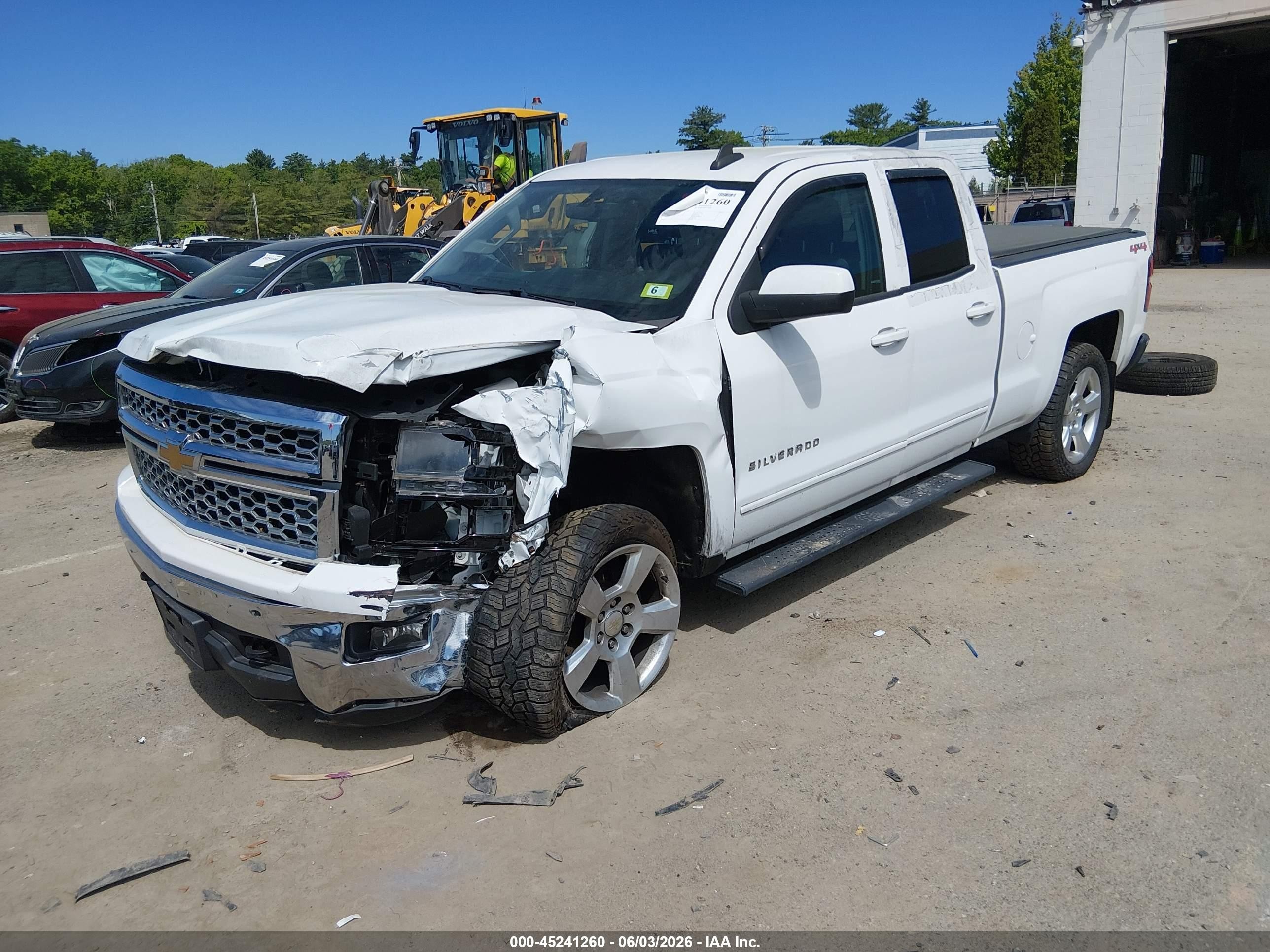 2015 Chevrolet Silverado 1500 1lt White vin: 1GCVKREC0FZ385541
