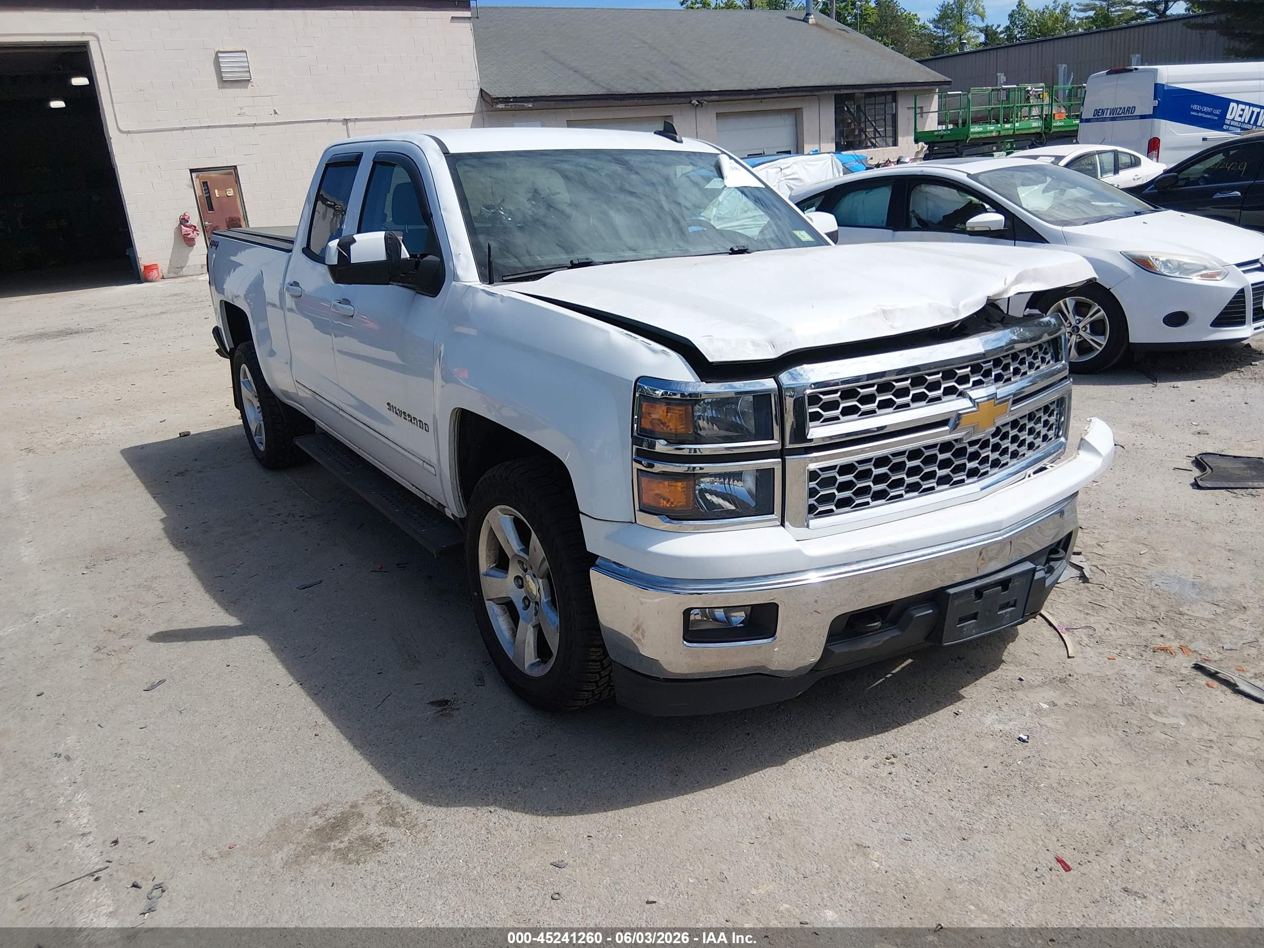 2015 Chevrolet Silverado 1500 1lt White vin: 1GCVKREC0FZ385541