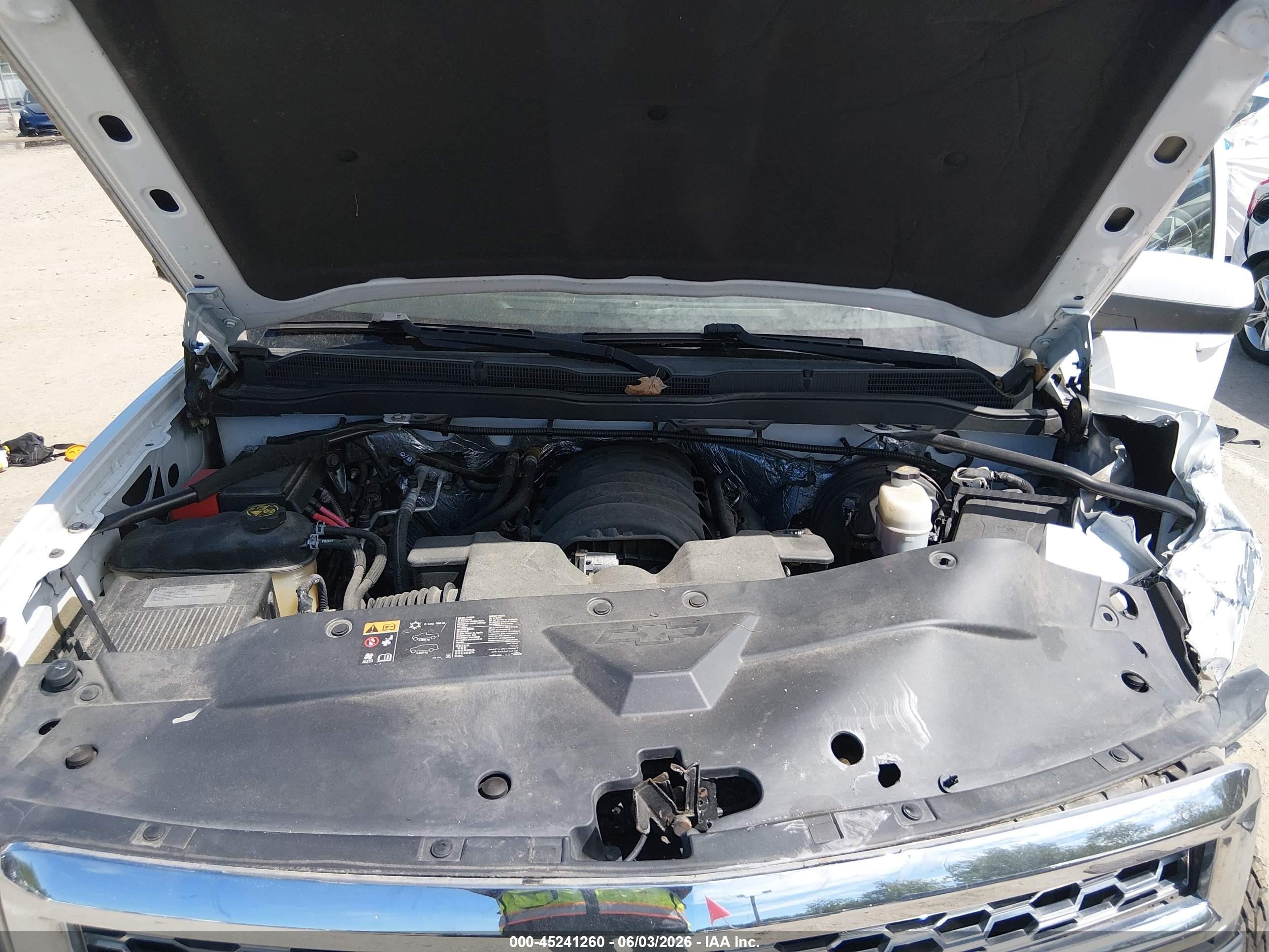 2015 Chevrolet Silverado 1500 1lt White vin: 1GCVKREC0FZ385541