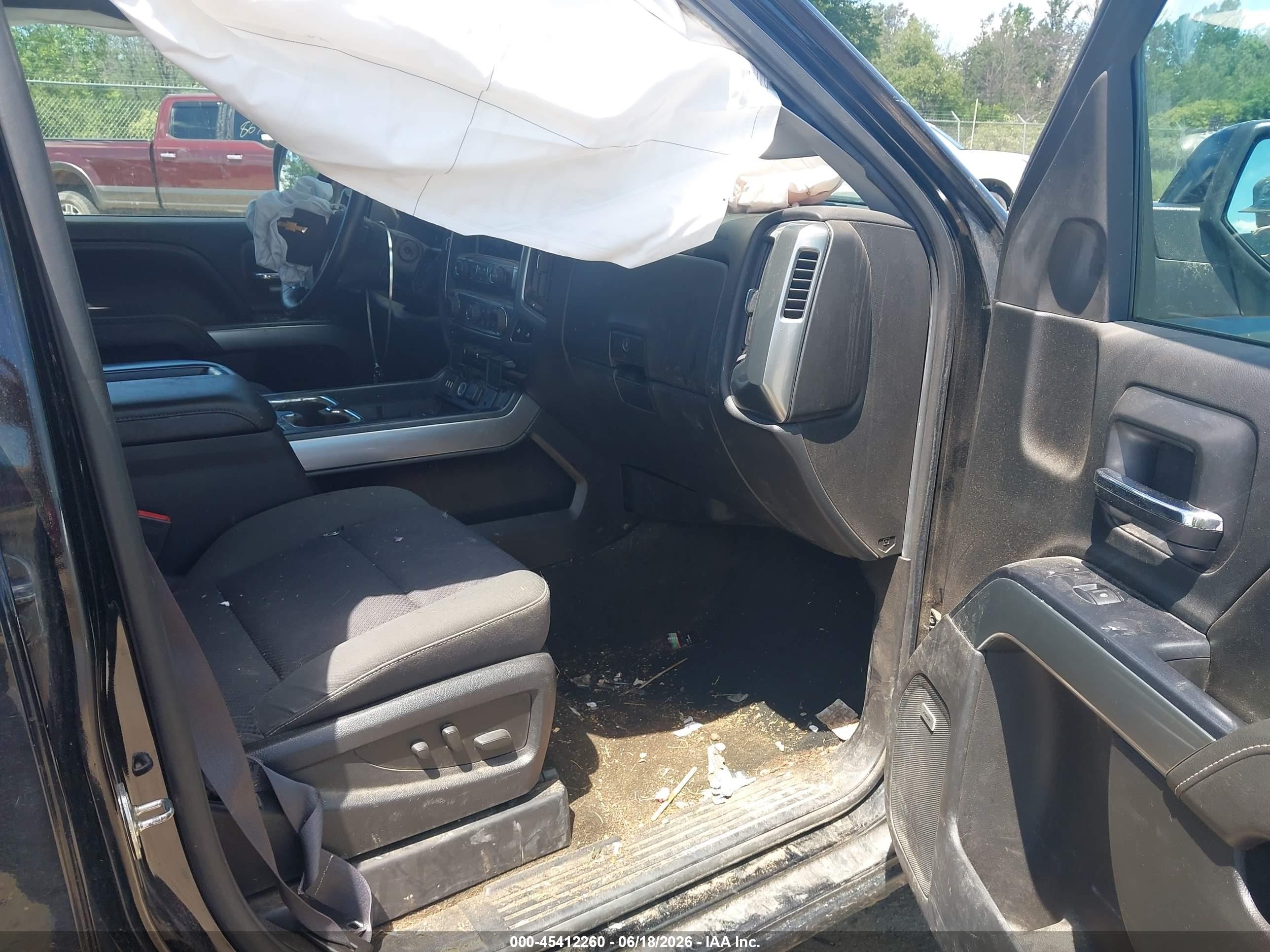 2015 Chevrolet Silverado 1500 Lt Black vin: 1GCVKREC0FZ439274
