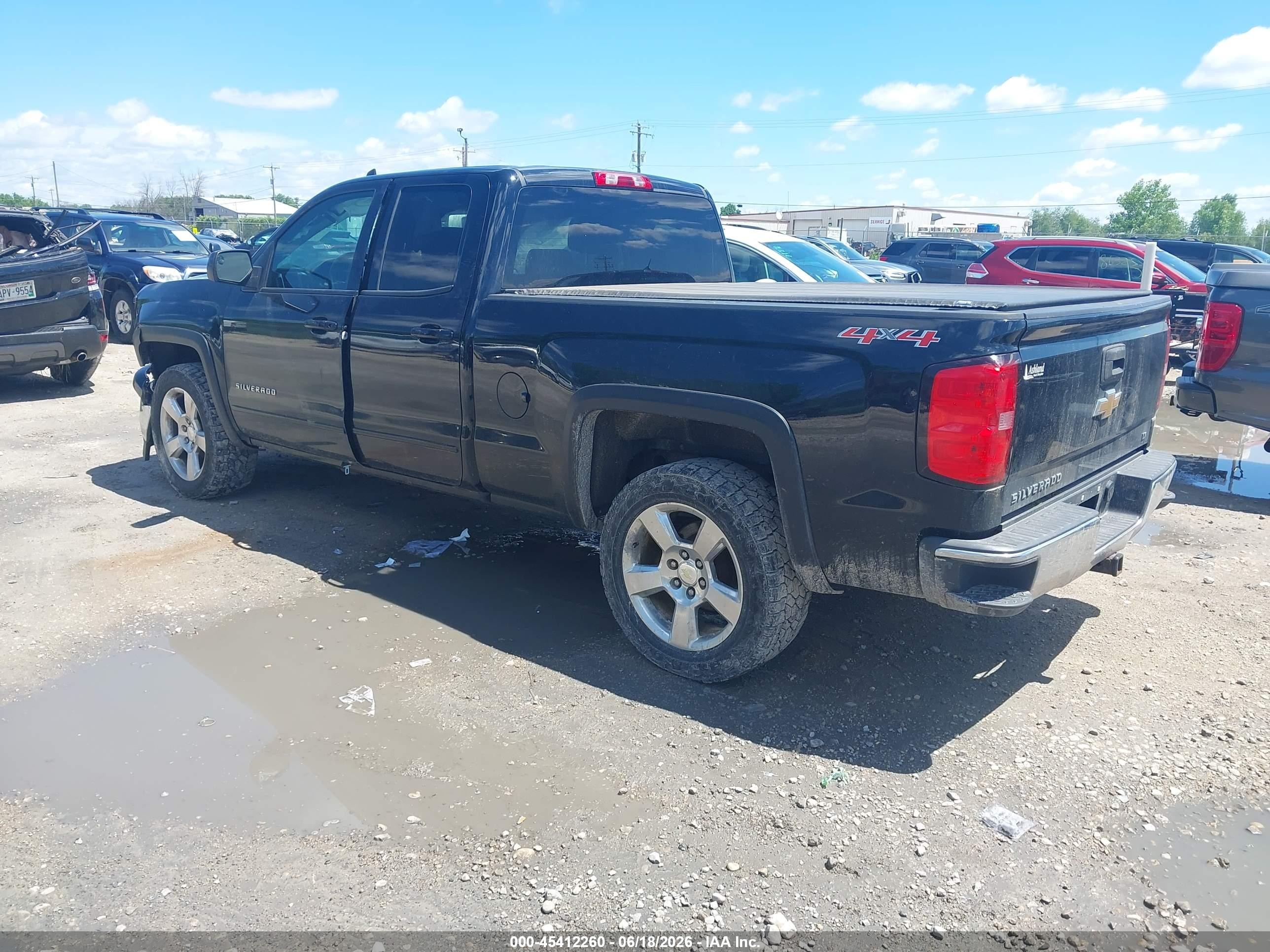 2015 Chevrolet Silverado 1500 Lt Black vin: 1GCVKREC0FZ439274